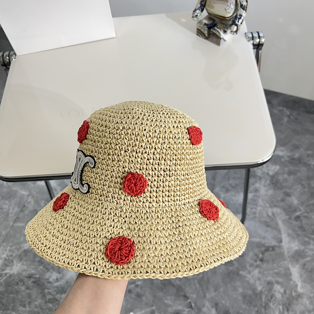 メンズ セリーヌキャップ激安通販 日焼け止め 夏品 涼しい 麦わら 草編め 夏の旅行 ビーチ レッド_8