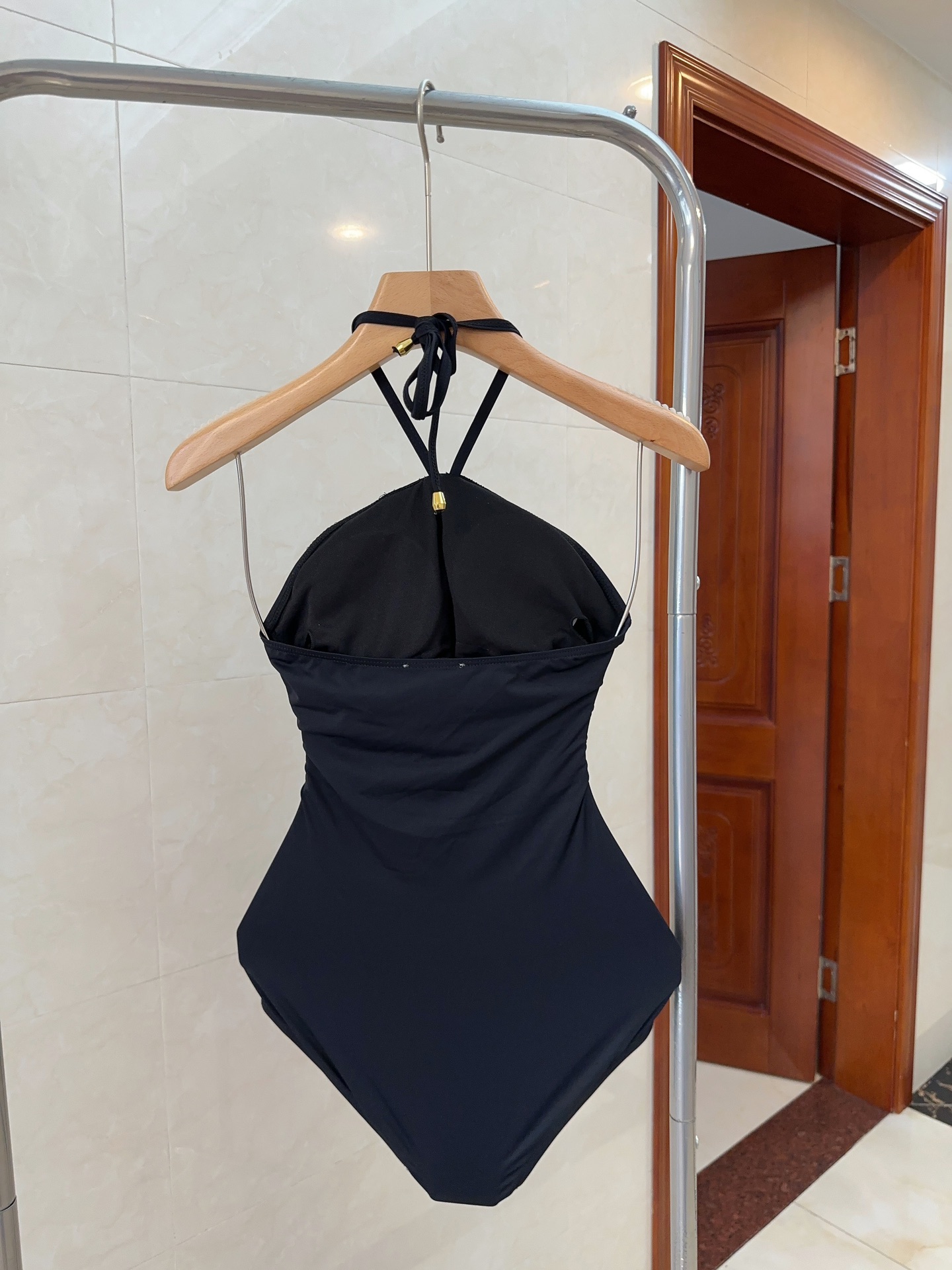大活躍 シャネル 水チーク 使い方偽物 レディース セクシー ビキニ ワンピース 旅行 スイミング 泳ぎ服 ブラック_2