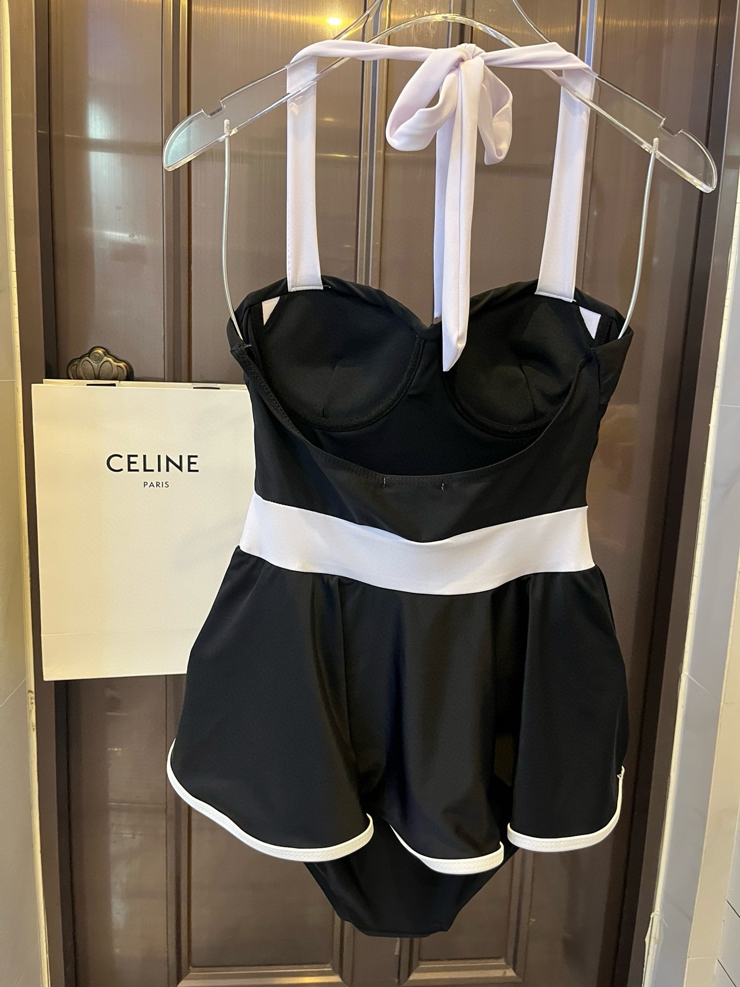 シャネル 水チークＮ級品 レディース セクシー ビキニ 通気性いい ワンピース 旅行 スイミング 泳ぎ服 ブラック_2