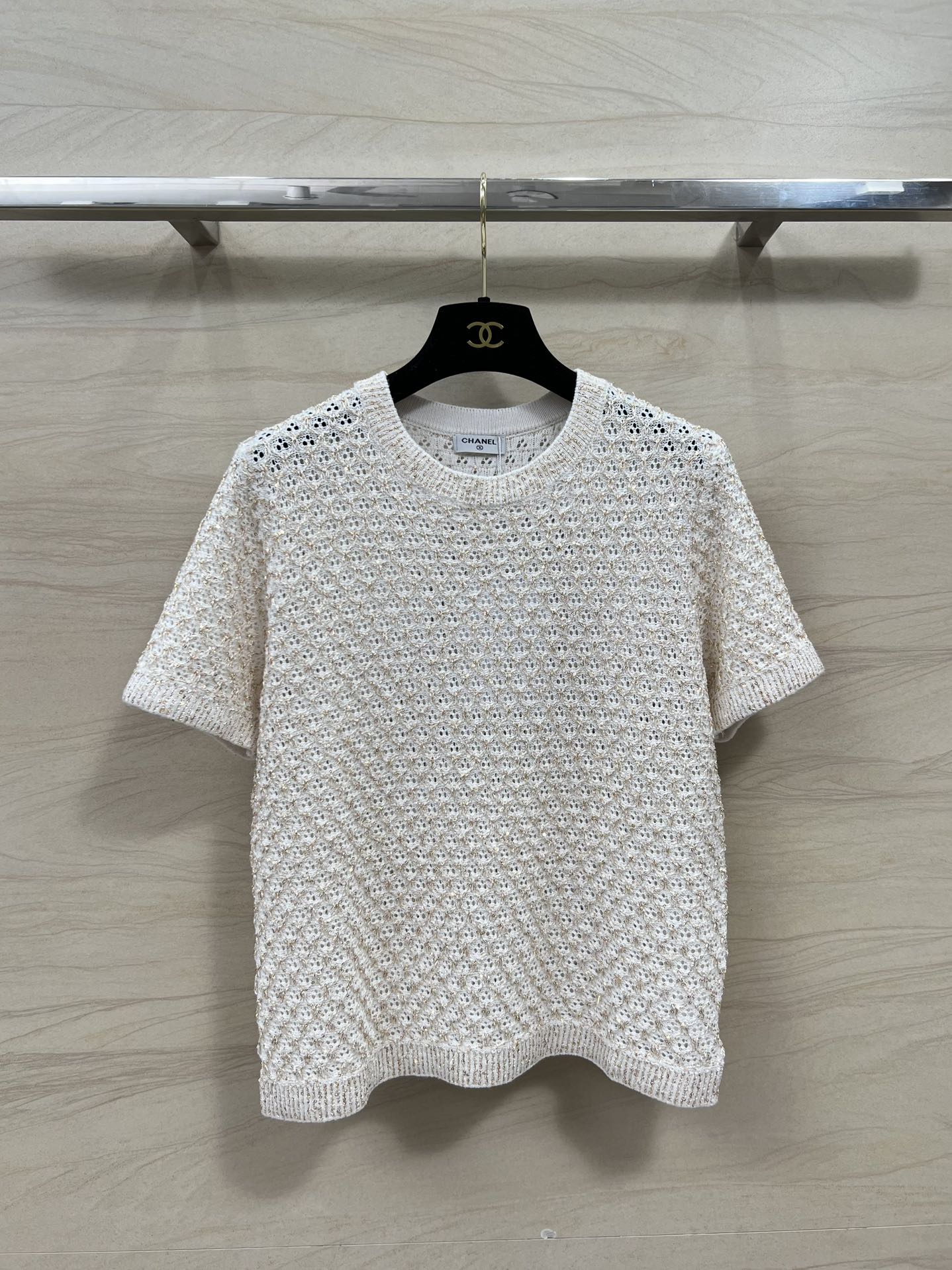 超激得新品 chanel クロップ t シャツスーパーコピー 短袖 トップス 純綿 レディース 柔らかい 通気性いい 春夏 ホワイト_1