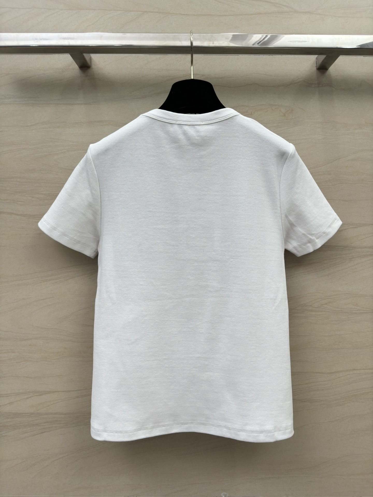 爆買い大得価 chanel レディース t シャツスーパーコピー 半袖 トップス  純綿 柔らかい 縞 刺繍 シンプル ロゴプリント ホワイト_9