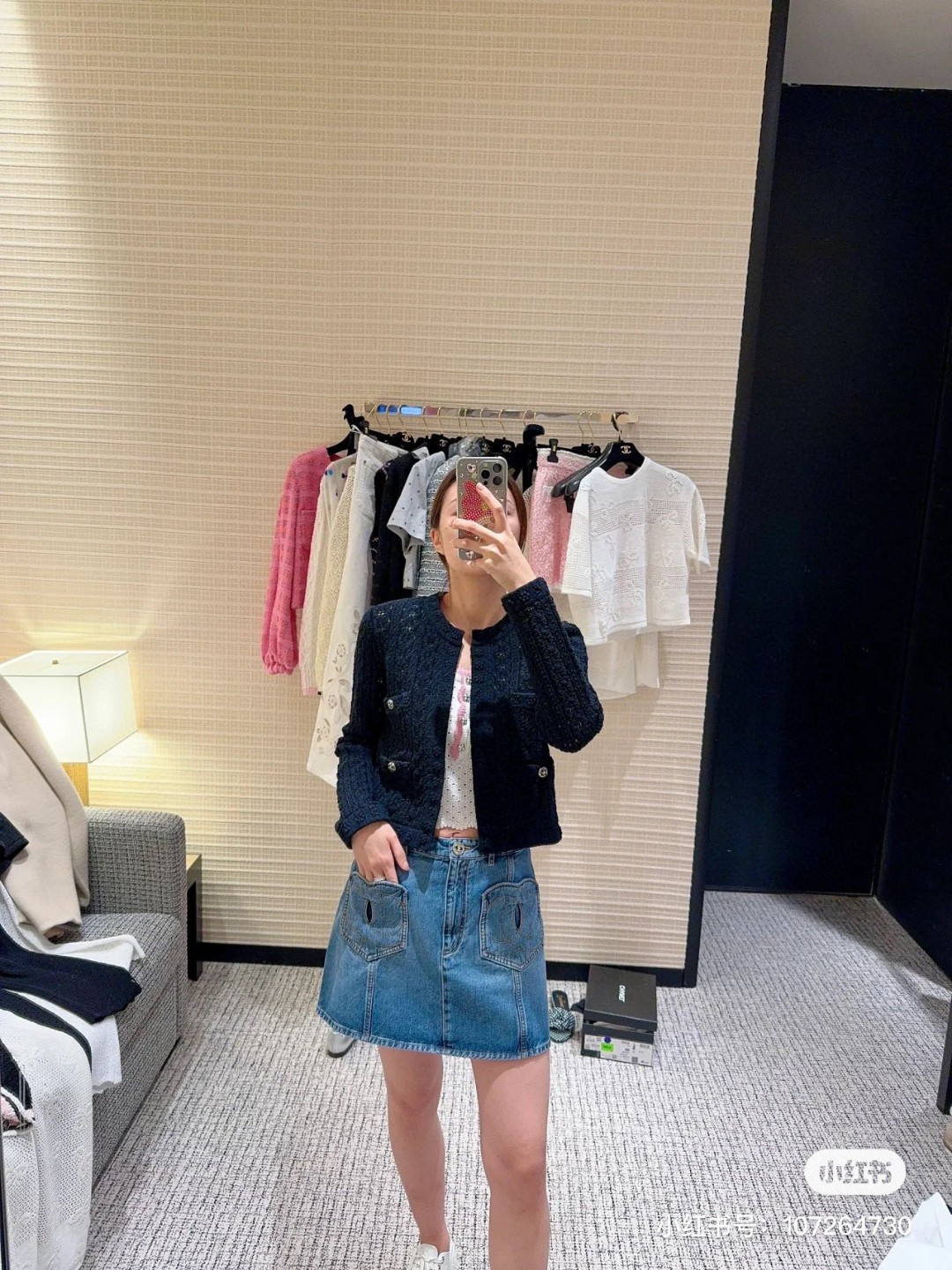 シャネル ツイード ジャケット激安通販 春新作 アウター トップス レディース 編み ファッション 人気服 ブラック_13