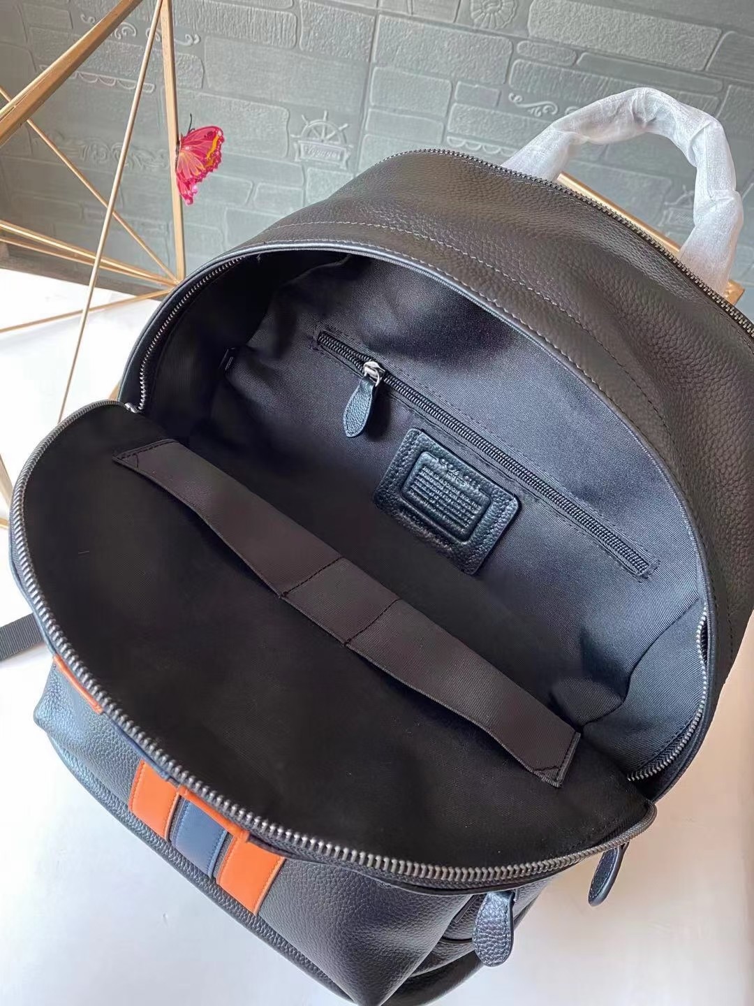 お得100%新品 コーチバッグ 青偽物 大容量 バックバッグ レザー 牛革 旅行 通学 メンズ ブラック_7