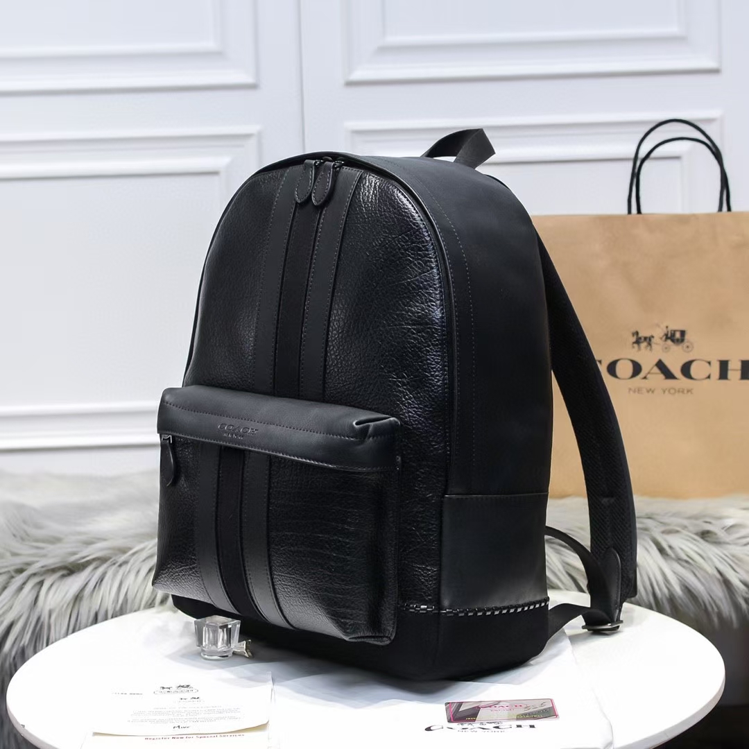お得100%新品 コーチバッグ アウトレット 楽天Ｎ級品 大容量 バックバッグ レザー 牛革 旅行 通学 メンズ ブラック_6