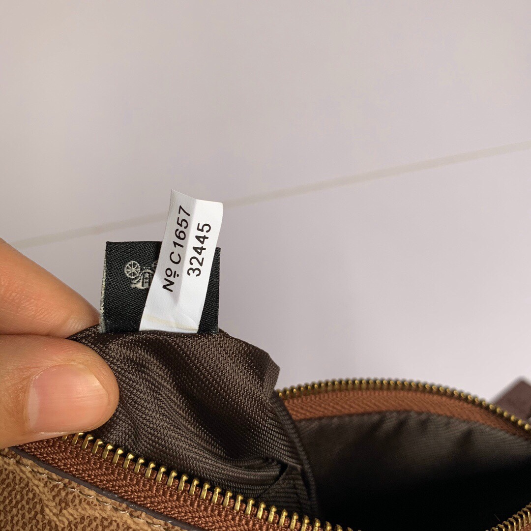 コーチ バッグ エナメル激安通販 花柄 財布 持ちバッグ 一つ折り フェニックス 小銭入れ 革製 レディース ブラウン_8