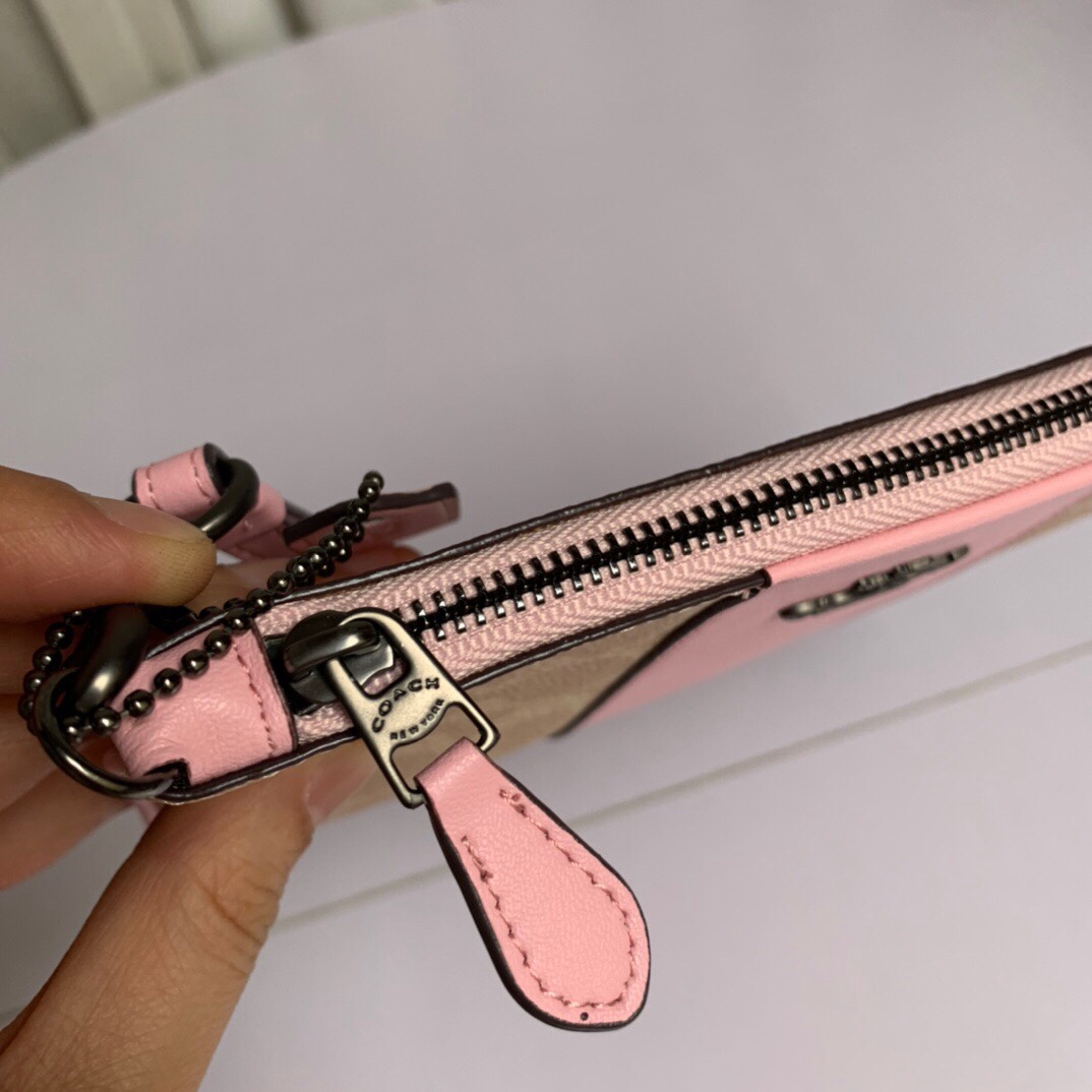 コーチバッグ オレンジＮ級品 花柄 財布 持ちバッグ 一つ折り フェニックス 小銭入れ 革製 レディース ピンク_5