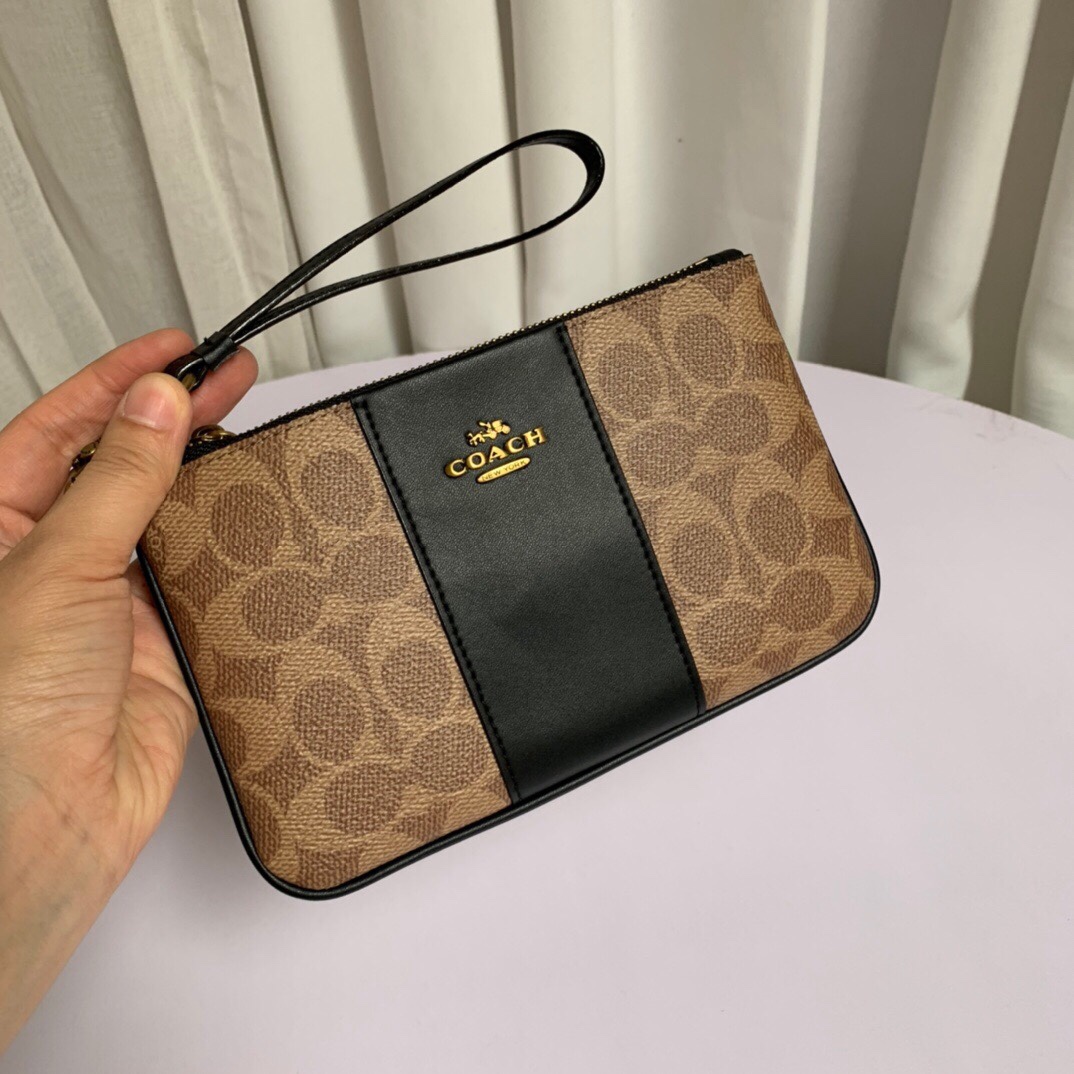 コーチバッグ お手入れコピー 花柄 財布 持ちバッグ 一つ折り フェニックス 小銭入れ 革製 レディース ブラック_1