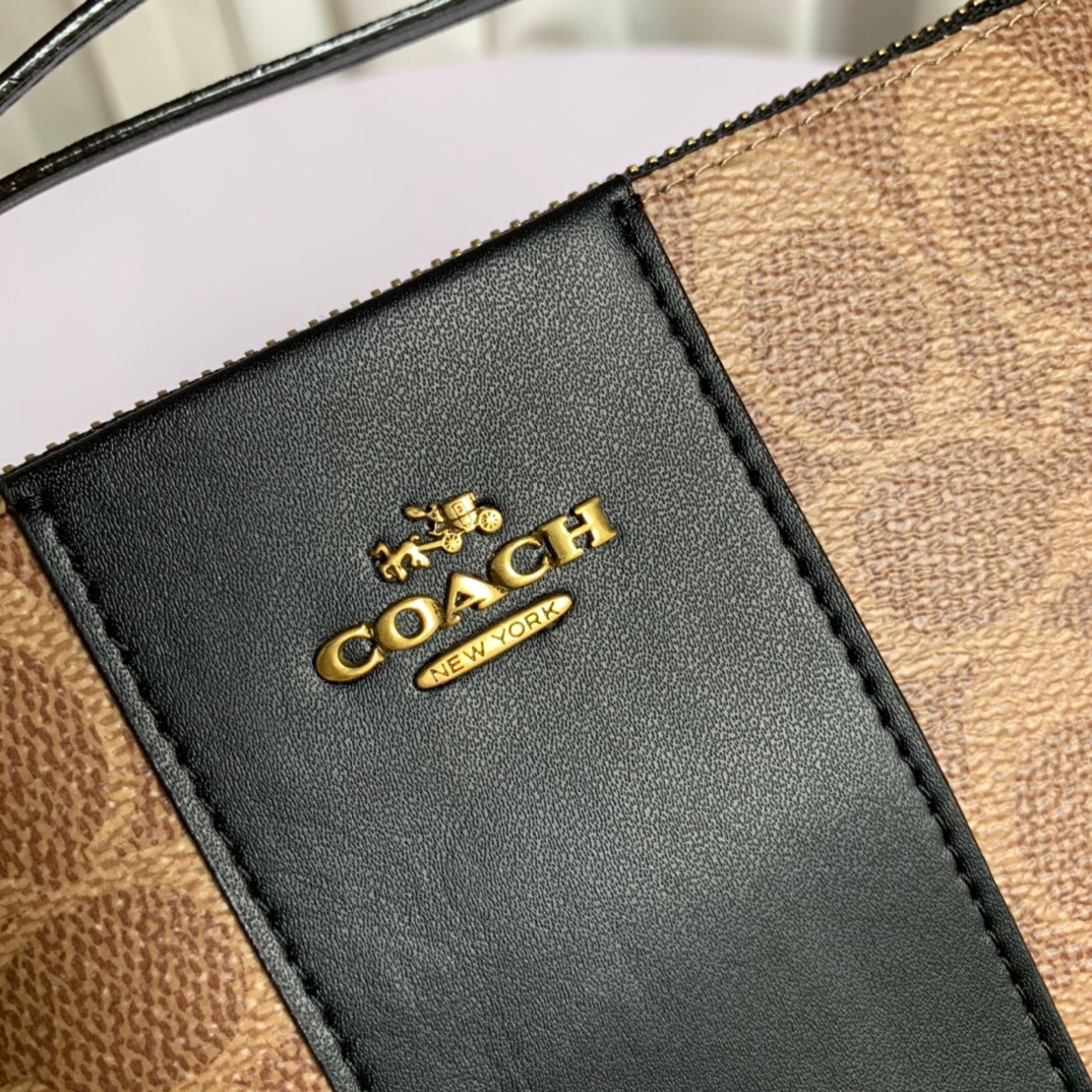 コーチバッグ お手入れコピー 花柄 財布 持ちバッグ 一つ折り フェニックス 小銭入れ 革製 レディース ブラック_2