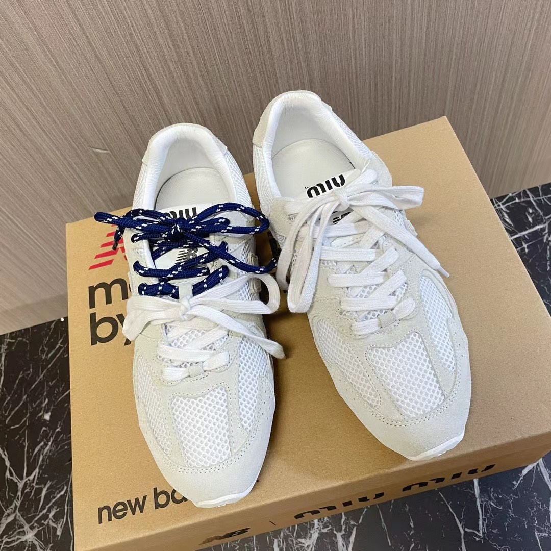 miumiu フラット シューズＮ級品 運動 ランニング スニーカー Miu Miu x New Balanceコラボ 春夏品 ホワイト_5