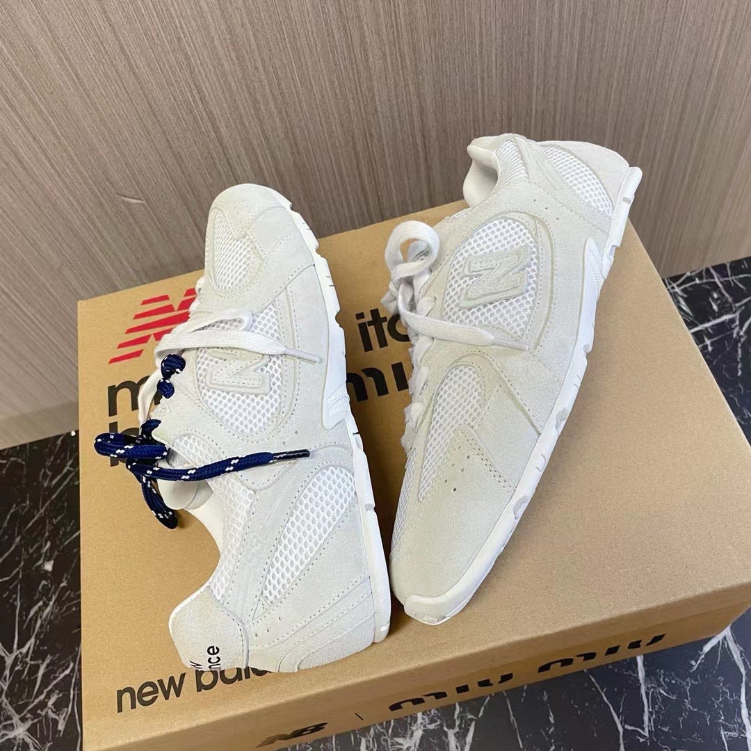 miumiu フラット シューズＮ級品 運動 ランニング スニーカー Miu Miu x New Balanceコラボ 春夏品 ホワイト_6