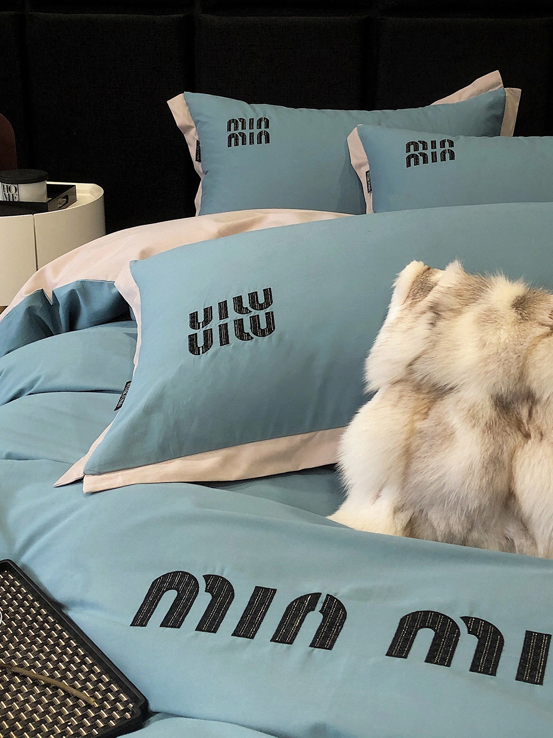 miumiuベビー 布団コピー 4点セット 柔らかい 人気セット 掛け布団カバー ベッドカバー 枕カバー 柔らかい 保温 ブルー_6