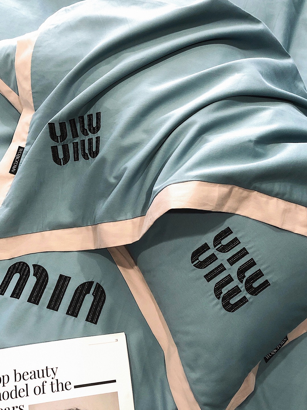 miumiuベビー 布団コピー 4点セット 柔らかい 人気セット 掛け布団カバー ベッドカバー 枕カバー 柔らかい 保温 ブルー_8