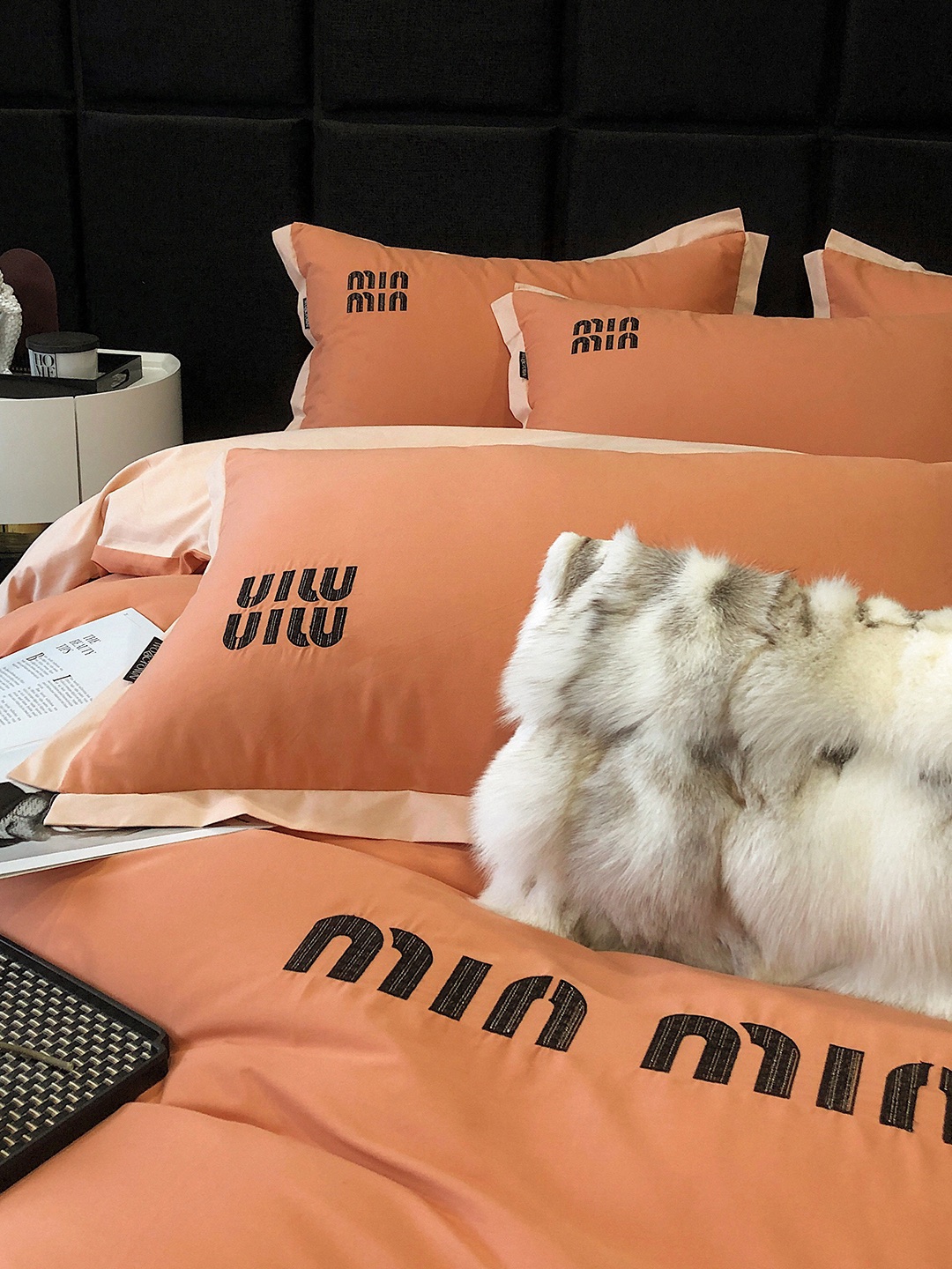 miumiu寝具 おすすめ激安通販 4点セット 柔らかい 人気セット 掛け布団カバー ベッドカバー 枕カバー 柔らかい 保温 オレンジ色_6