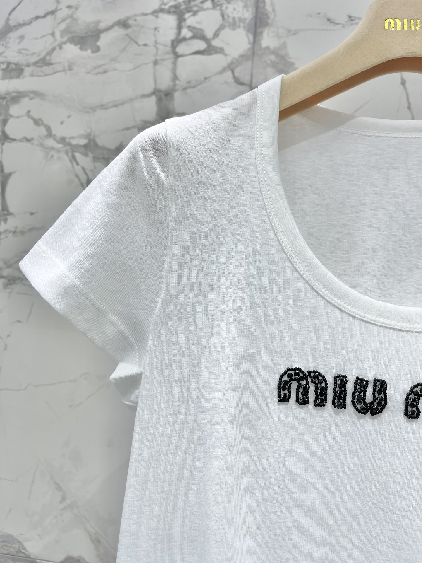 赤字超特価2024 ミュー t シャツコピー 純綿 人気 シンプル 短袖 トップス ロゴプリント 薄い ホワイト_3