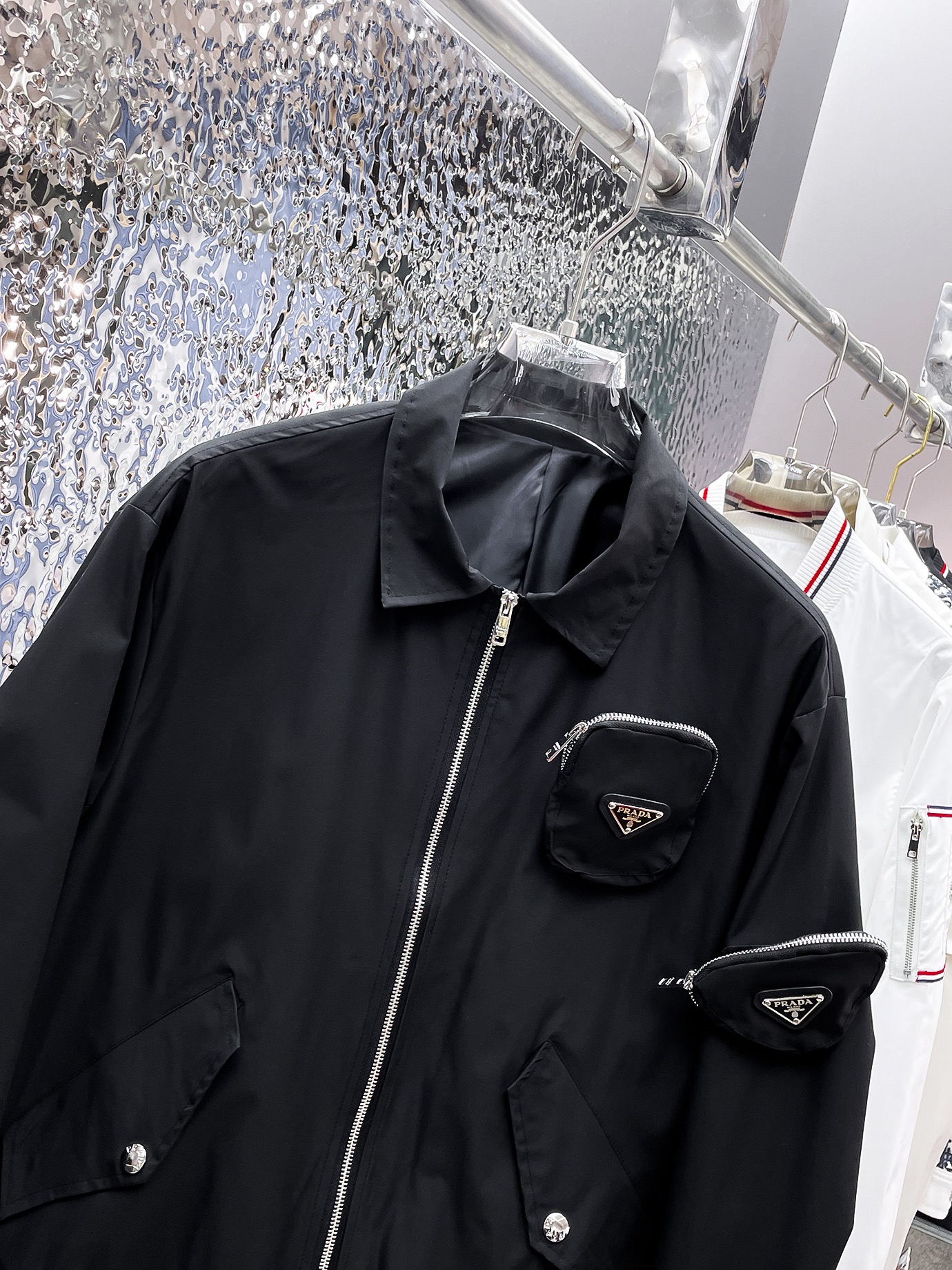 prada コーデュロイ コートスーパーコピー アウター 柔らかい 保温 トップス ハイネック ファッション メンズ ブラック_3