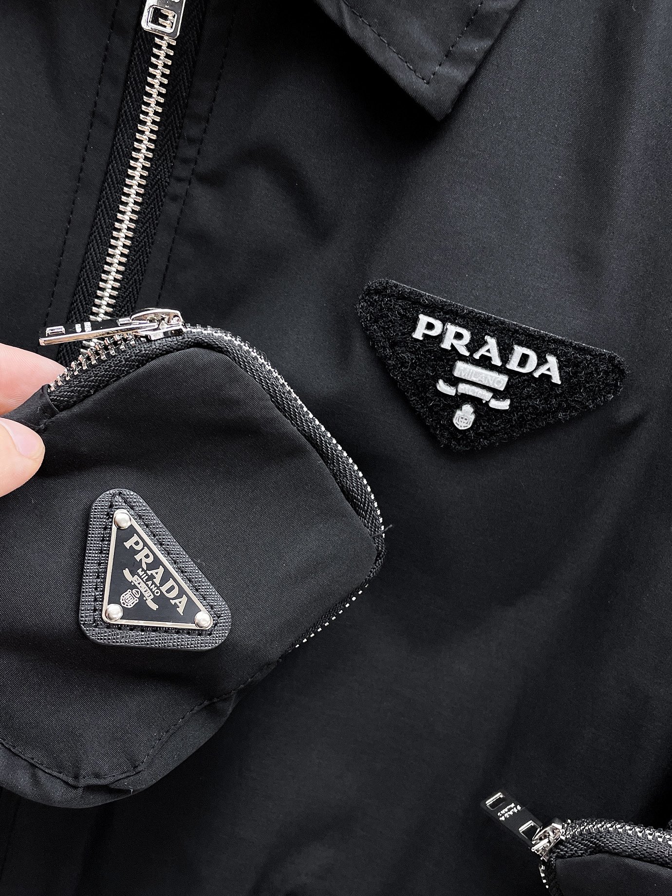 prada コーデュロイ コートスーパーコピー アウター 柔らかい 保温 トップス ハイネック ファッション メンズ ブラック_4