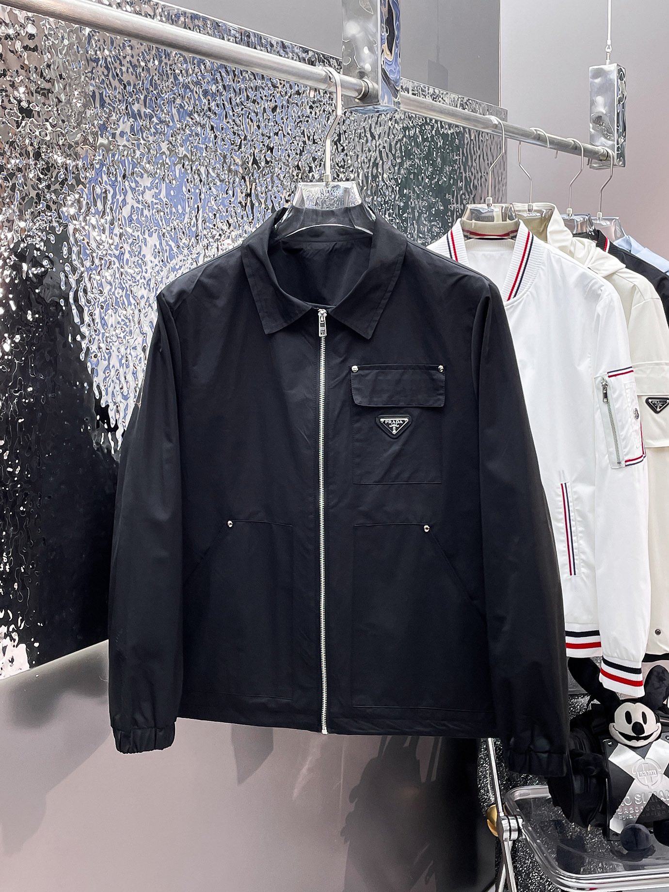 驚きの破格値2024 新着 prada ジャケット メンズ偽物 アウター 柔らかい トップス 人気品 メンズ ブラック_1