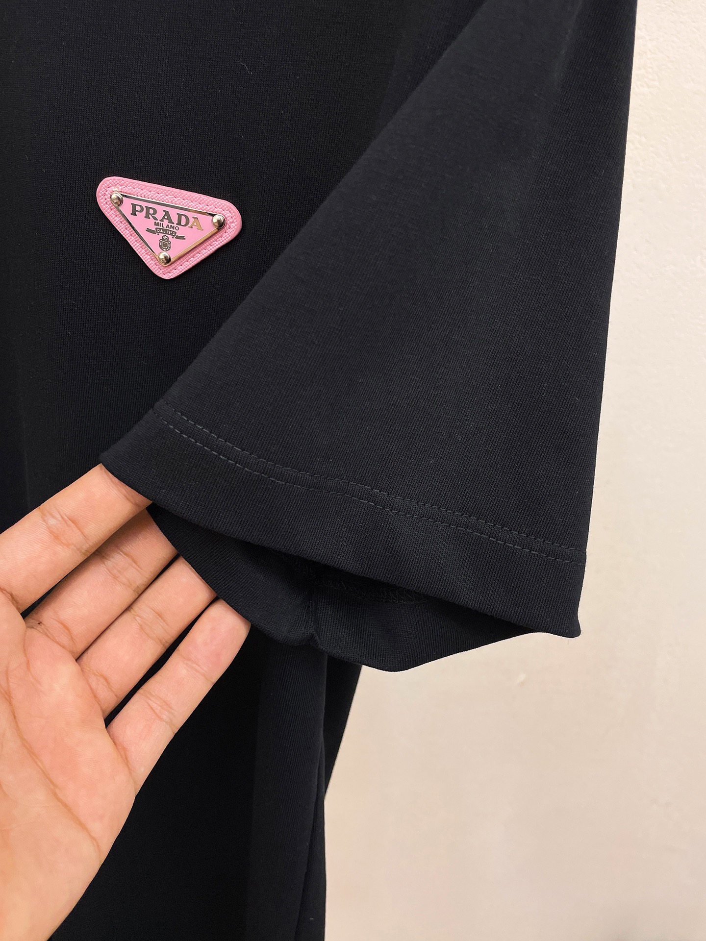 NEW夏の プラダ t シャツ メンズ激安通販 半袖 シンプル ゆったり 純綿 トップス 柔らかい 品質保証 ブラック_4