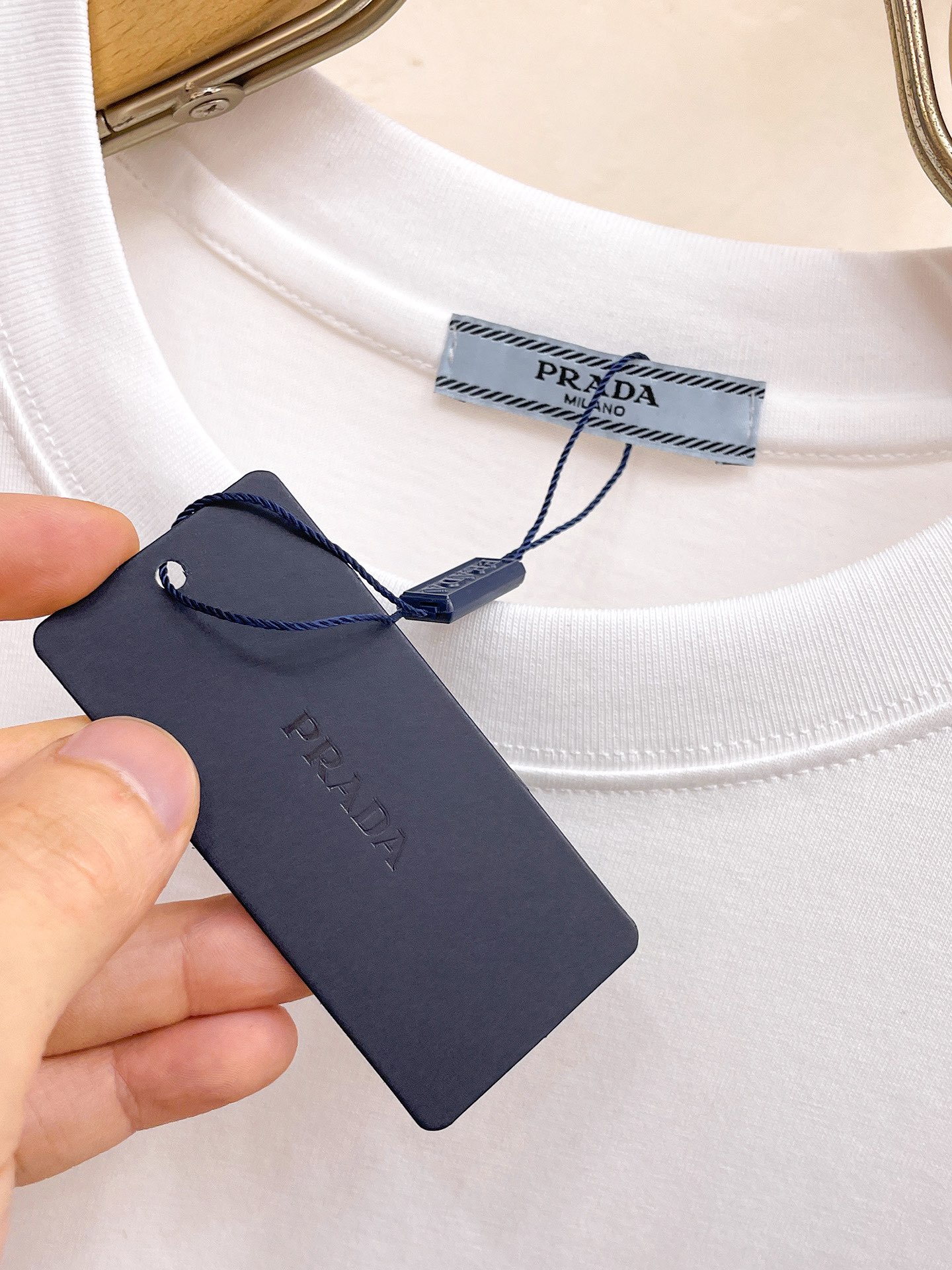 【激安】高級品通販 prada t シャツ メンズ激安通販 短袖 ゆったり 純綿 トップス プリント 夏服 ホワイト_5
