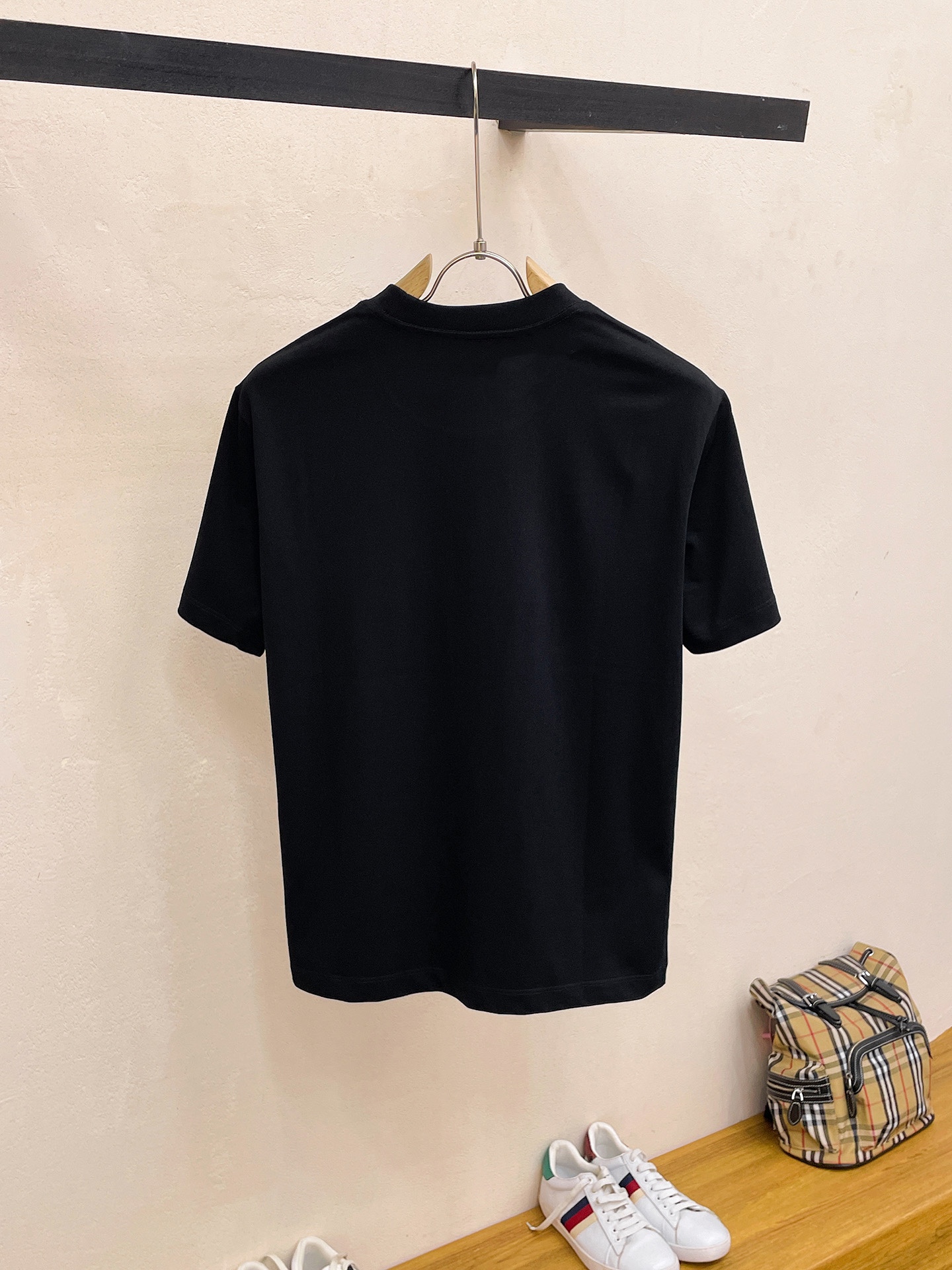 prada t シャツ アウトレットコピー 短袖 ゆったり 純綿 トップス プリント 柔らかい シンプル ブラック_2