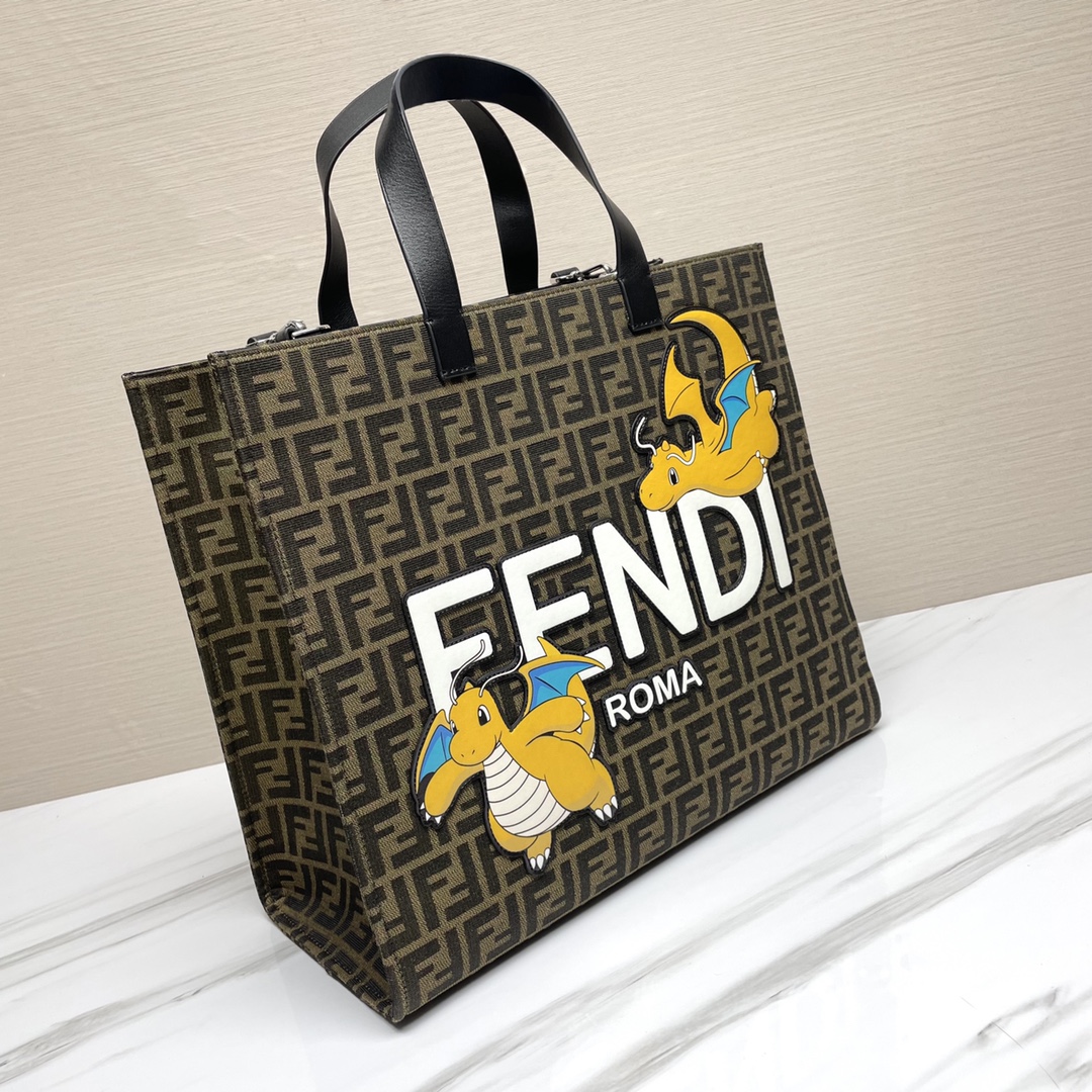 [新季度]フェンディ アデーレ激安通販 持ちバッグ トート 買い物バッグ 大容量 花柄 ファッション レディース ブラウン_2