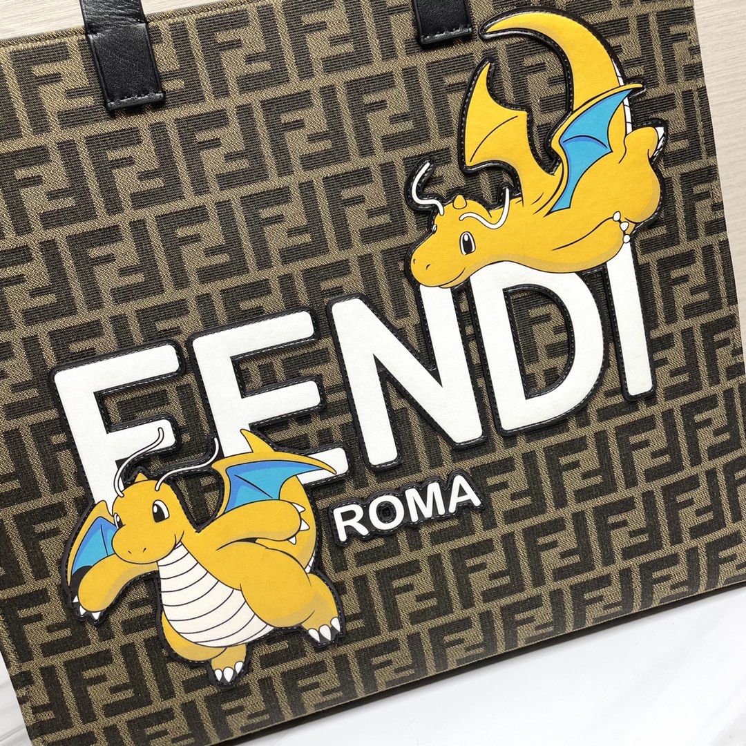 [新季度]フェンディ アデーレ激安通販 持ちバッグ トート 買い物バッグ 大容量 花柄 ファッション レディース ブラウン_4