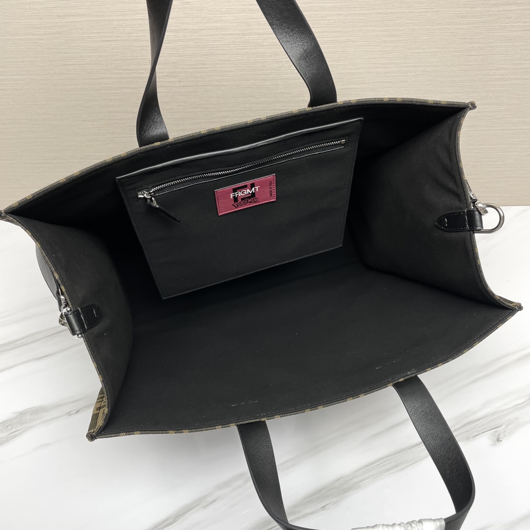 [新季度]フェンディ アデーレ激安通販 持ちバッグ トート 買い物バッグ 大容量 花柄 ファッション レディース ブラウン_9