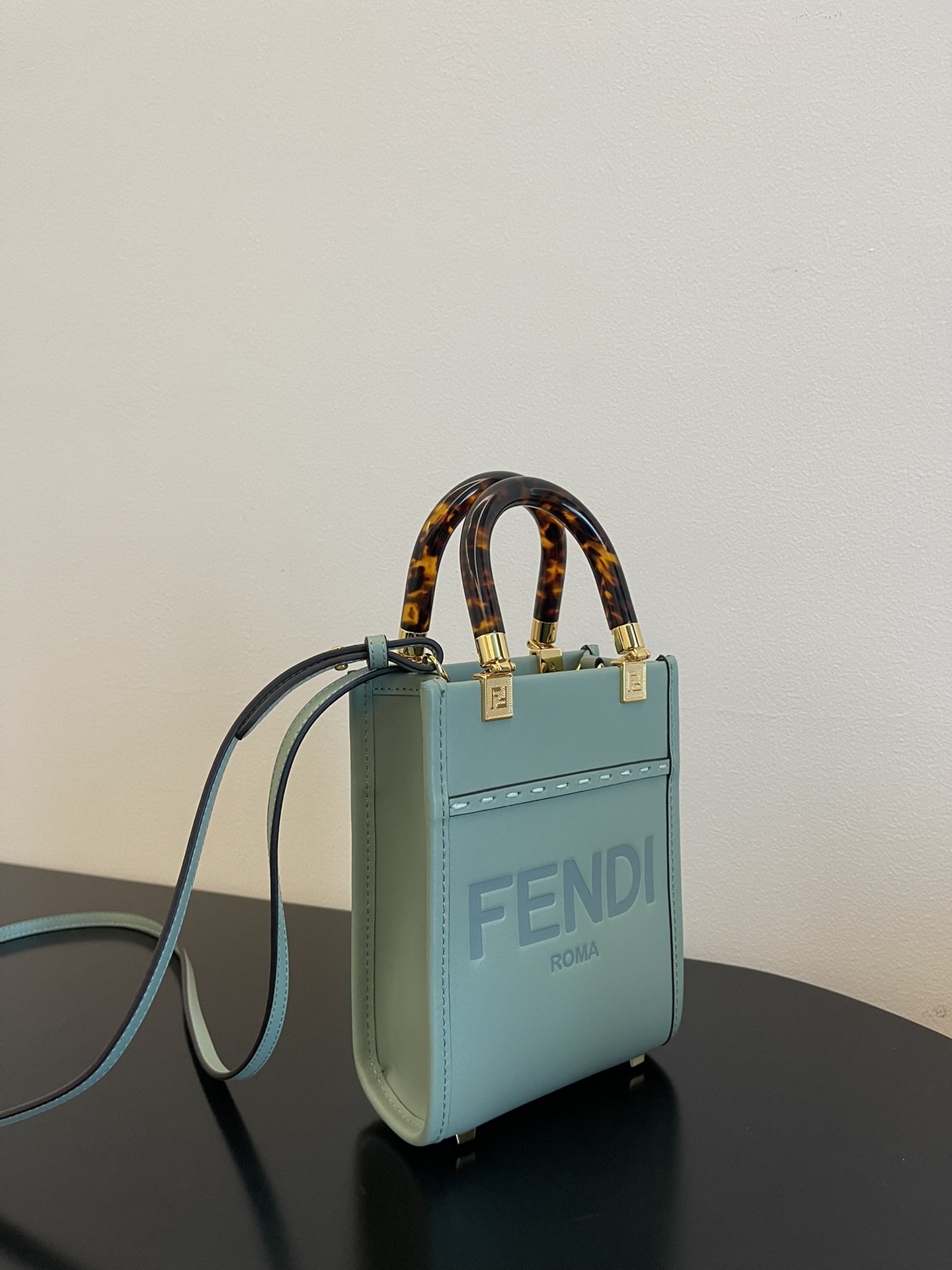フェンディ風バッグスーパーコピー 斜め掛けバッグ 持ちバッグ ミニ 人気品 シンプル ロゴプリント 優雅 レディース グリーン_2