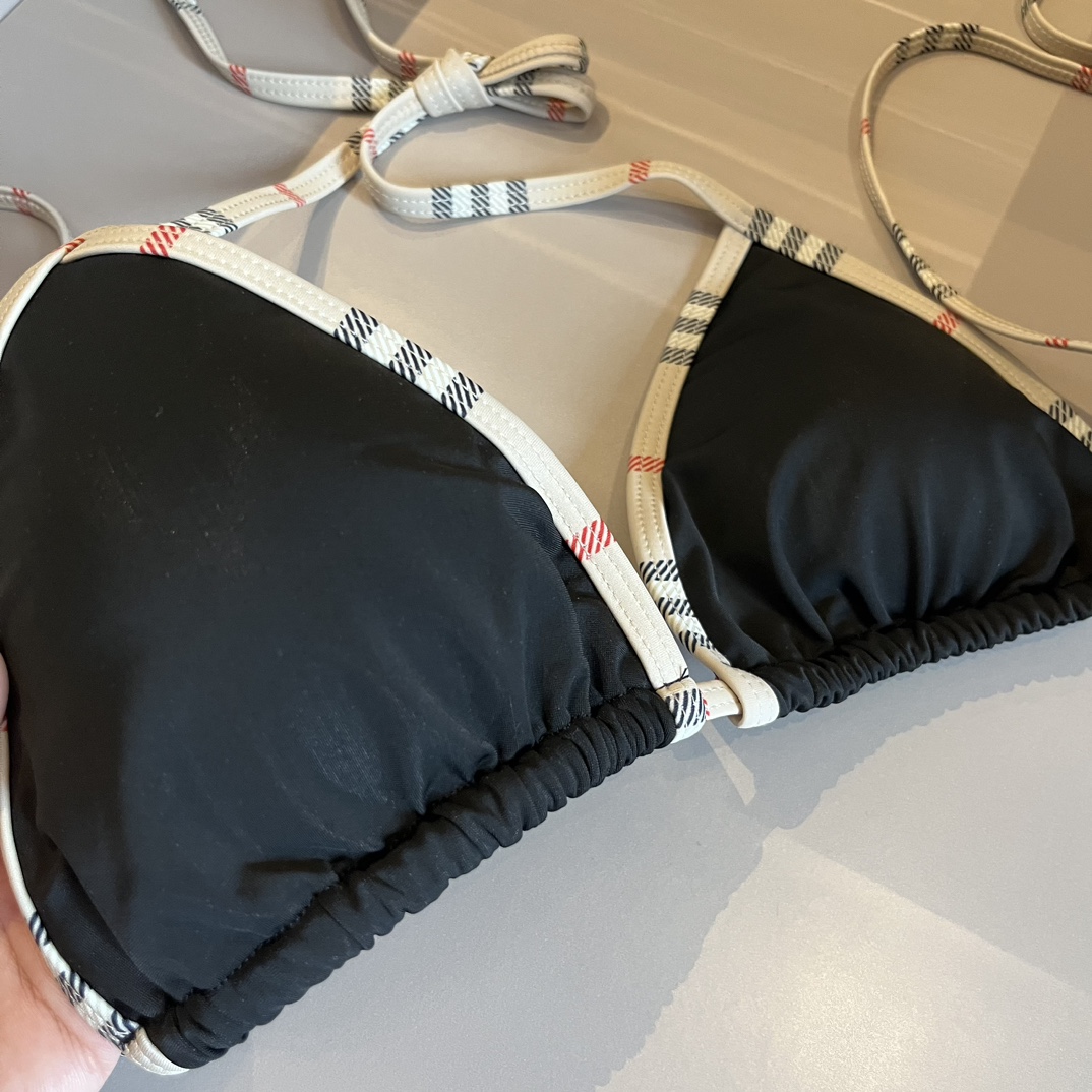 バーバリーイギリスＮ級品 上下2点 プール 温泉 水泳 シンプル レディース 人気定番 ファッション ブラック_4