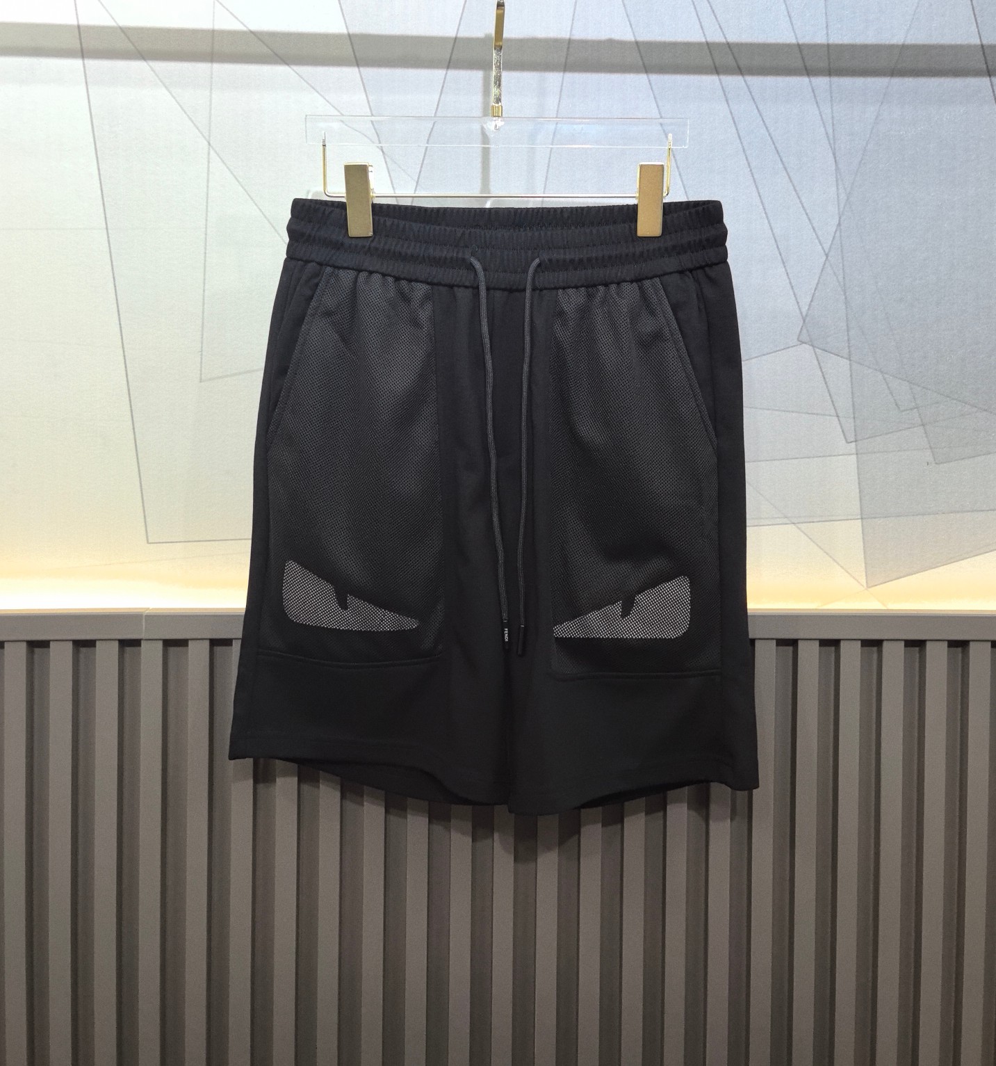 人気定番 フェンディ ズボンＮ級品 ショットパンツ 柔らかい カジュアルズボン 純綿 ファッション シンプル ブラック_1