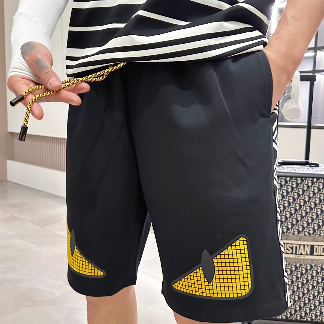 フェンディ クロワッサン激安通販 ショットパンツ カジュアル 柔らかい 爽やか 通気性いい メンズ ブラック_7