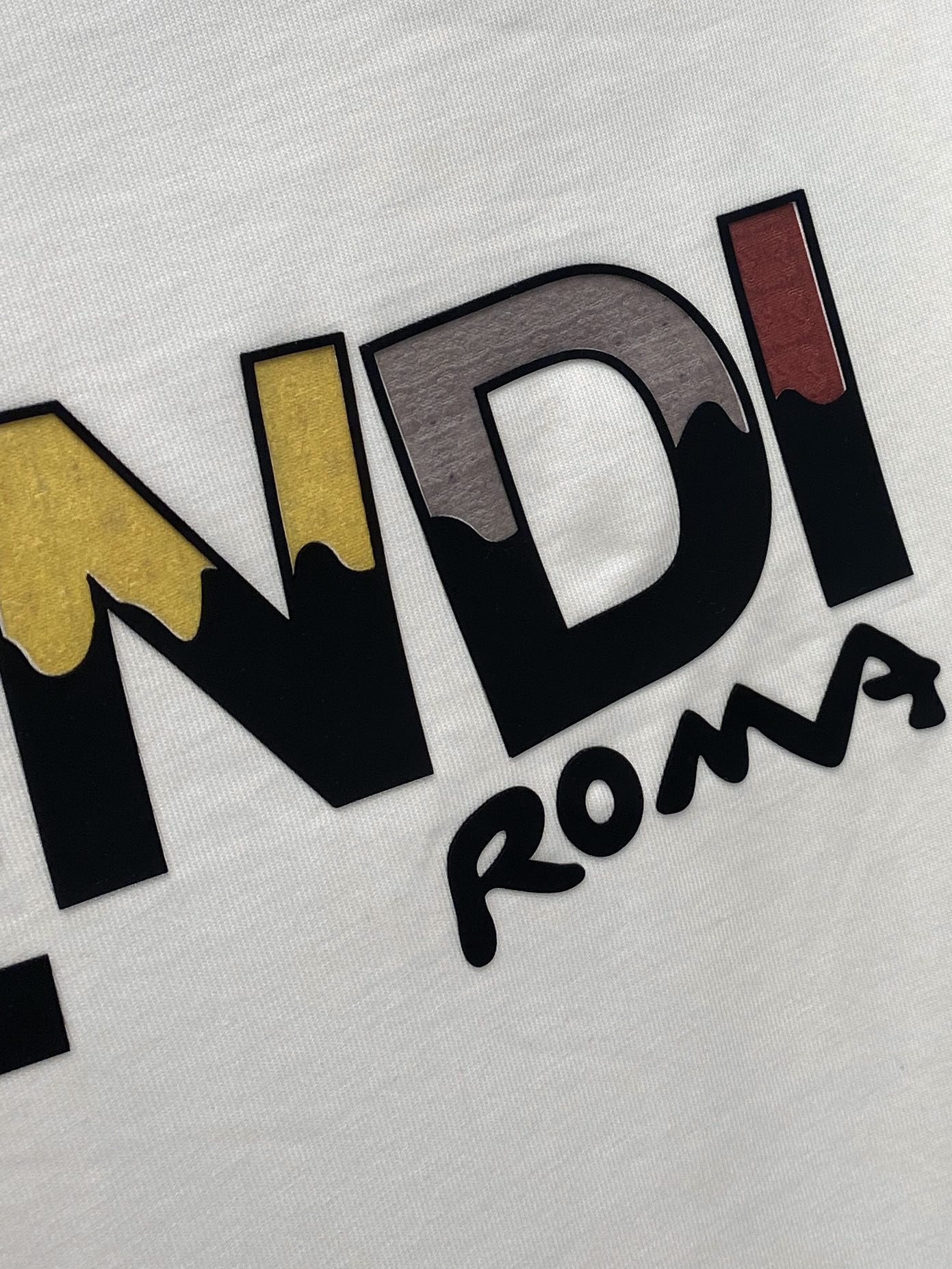 抜群な存在感  fendi t シャツ メンズＮ級品 トップス 純綿 半袖 柔らかい シンプル Tシャツ ロゴプリント ゆったり ホワイト_5