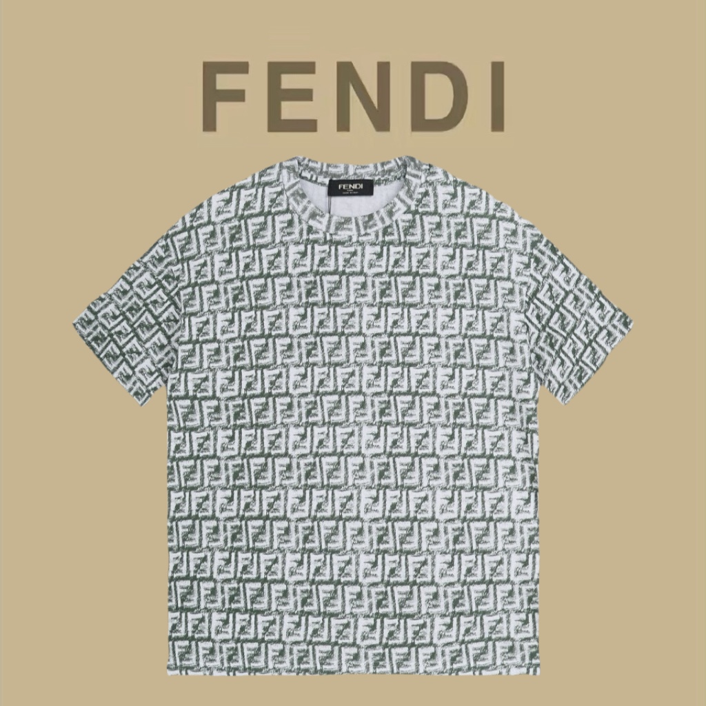 お買い得豊富な fendi t シャツ レディーススーパーコピー トップス 純綿 半袖 柔らかい 花柄 男女兼用 シンプル グリーン_1