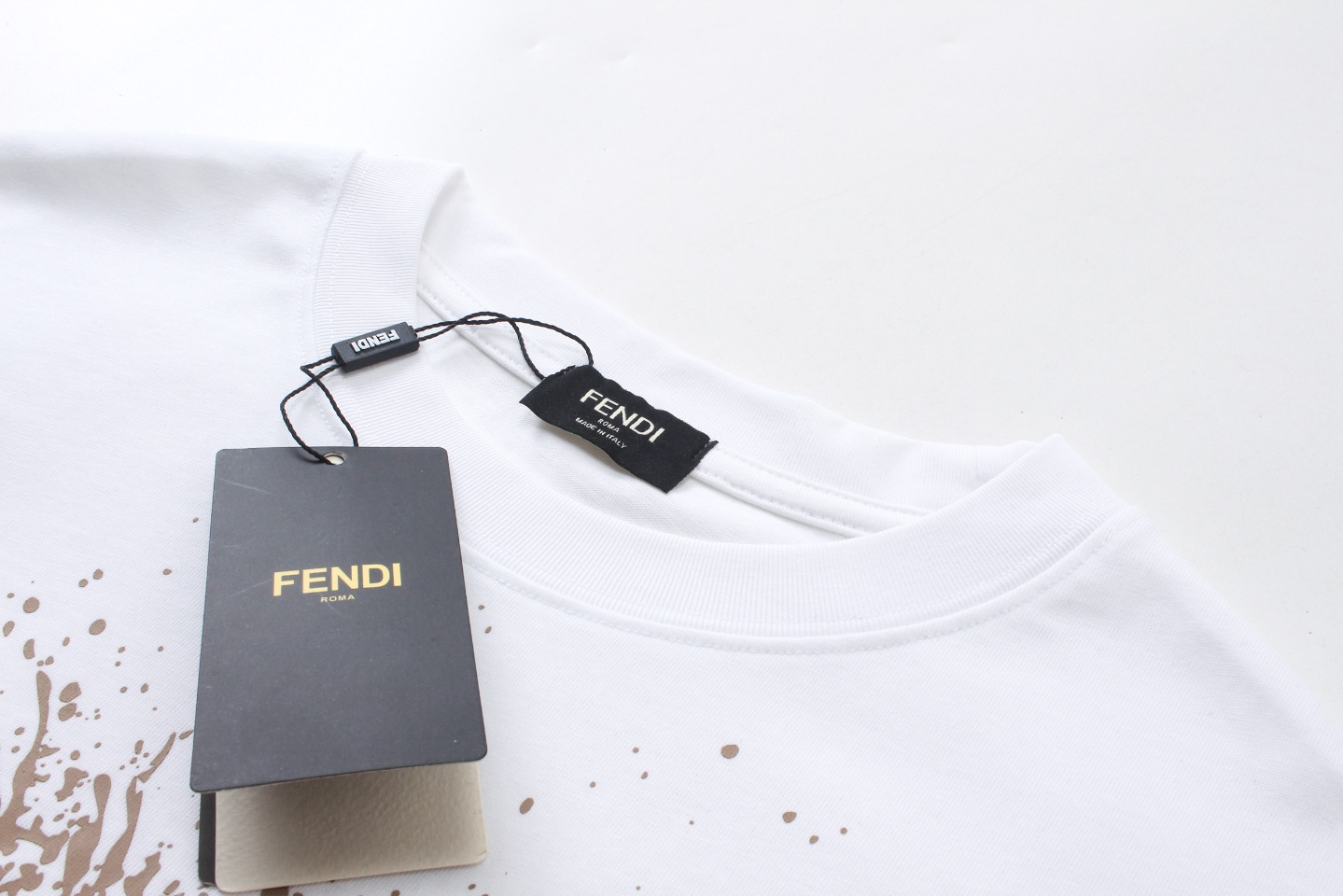 超激得新品 fendi メンズ シャツ偽物 トップス 春夏新品 純綿 半袖 柔らかい 男女兼用 人気販売 ホワイト_6