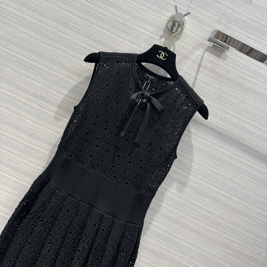 chanel スカートスーパーコピー カジュアル ワンピース 春夏新品 シンプル 無袖 品質保証 レディース ブラック_2