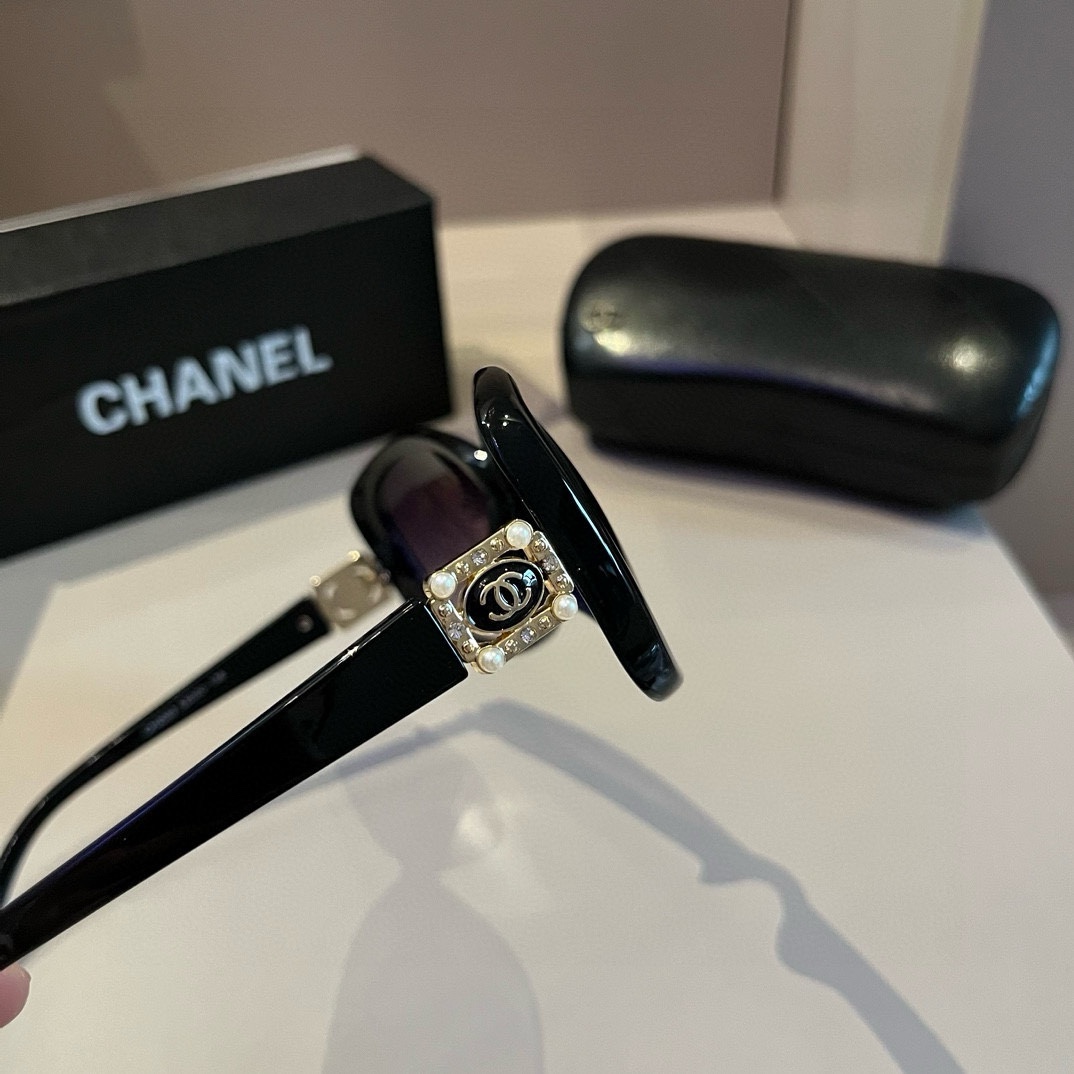 レディース シャネルサングラス 中古コピー 運転用 偏光サングラス 超軽量18g 抗衝撃 紫外線カット ブラック_3