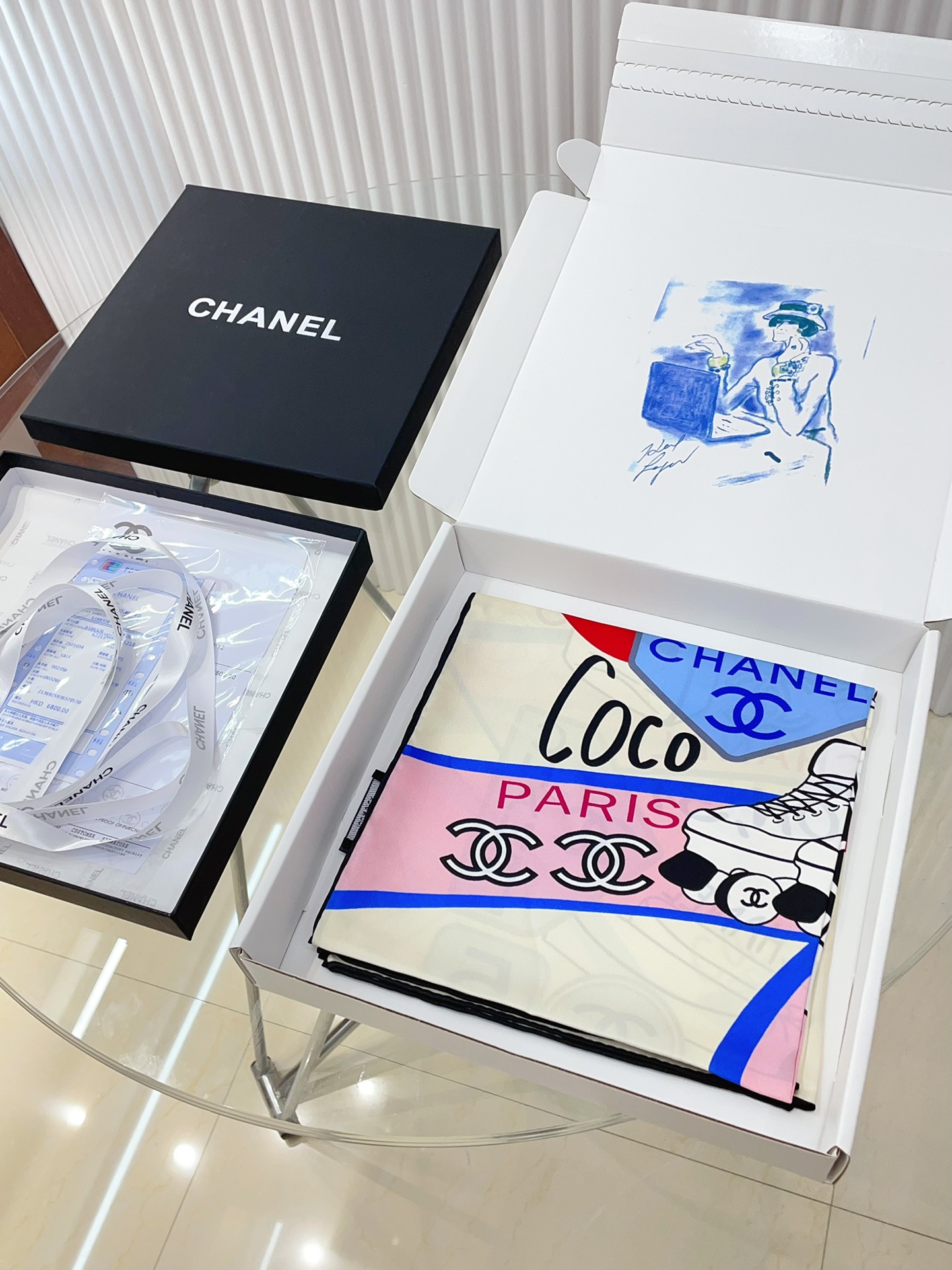 シルク シャネルスカーフコピー シルク 人気定番 大販売 ファッション カラフル 優雅 レディース ホワイト_3
