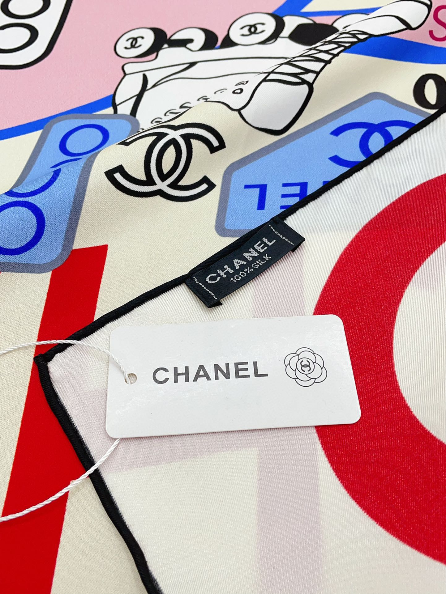シルク シャネルスカーフコピー シルク 人気定番 大販売 ファッション カラフル 優雅 レディース ホワイト_6