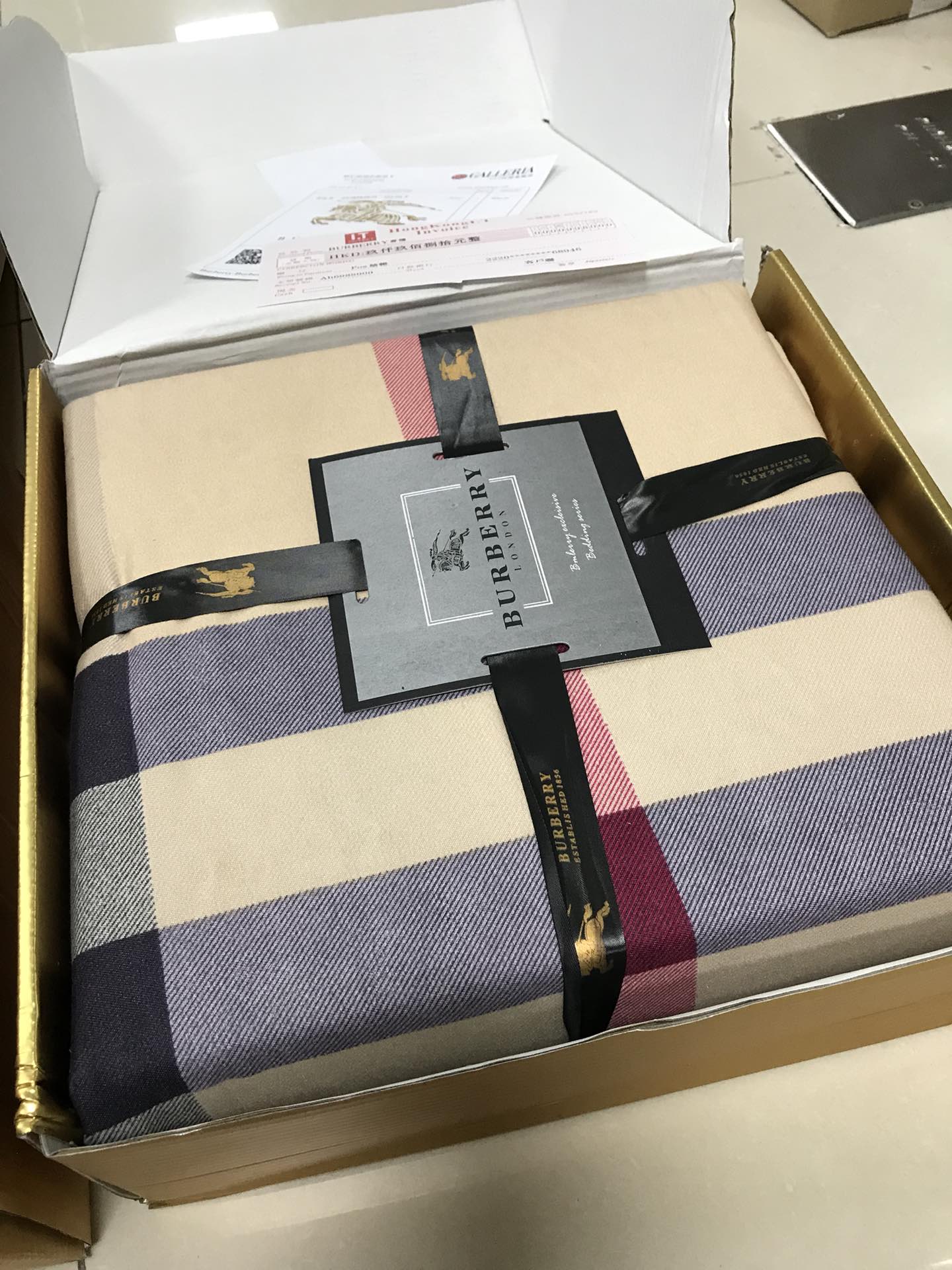 バーバリー掛け布団激安通販 4点セット 掛け布団カバー ベッドカバー 枕カバー カバーセット 格子模様 ブルー_3