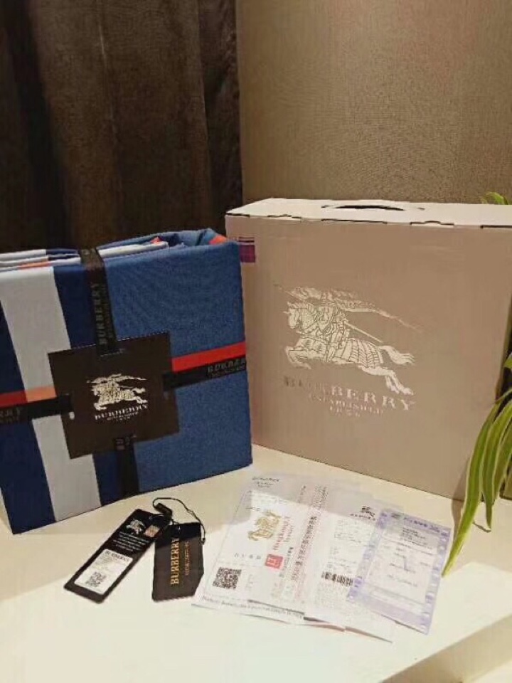 BURBERRY布団カバースーパーコピー 4点セット 掛け布団カバー ベッドカバー 枕カバー カバーセット 格子模様 ブルー_4