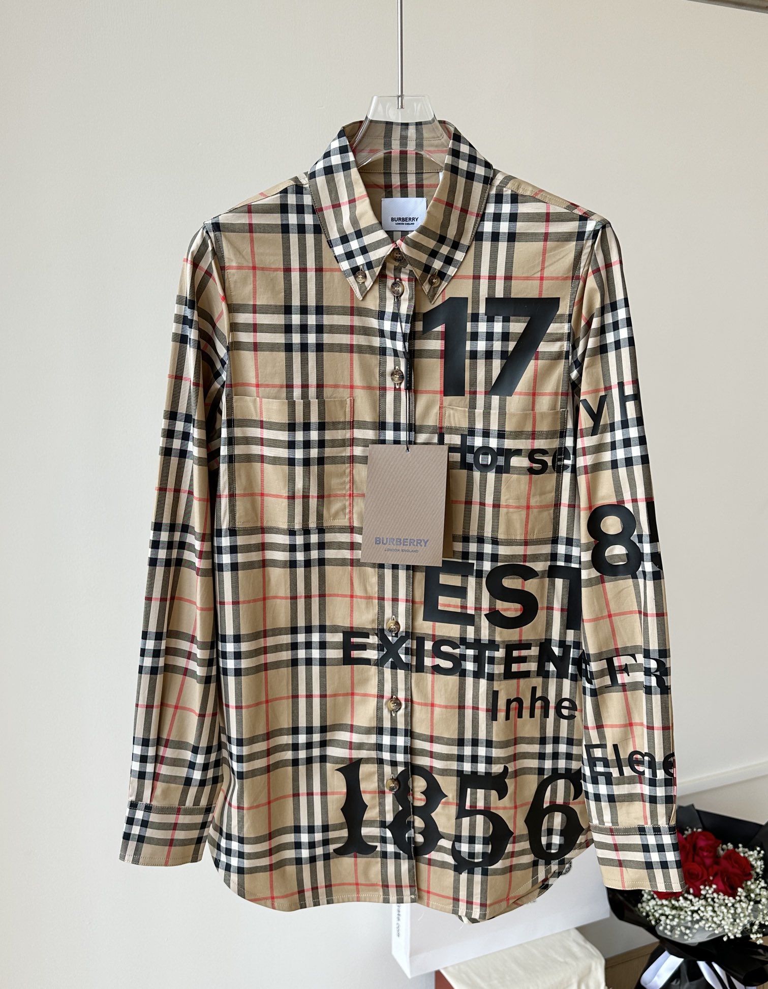 バーバリー キッズ シャツスーパーコピー ビジネスシャツ 格子模様 シンプル ファッション 柔らかい HOT品質保証 ブラウン_1