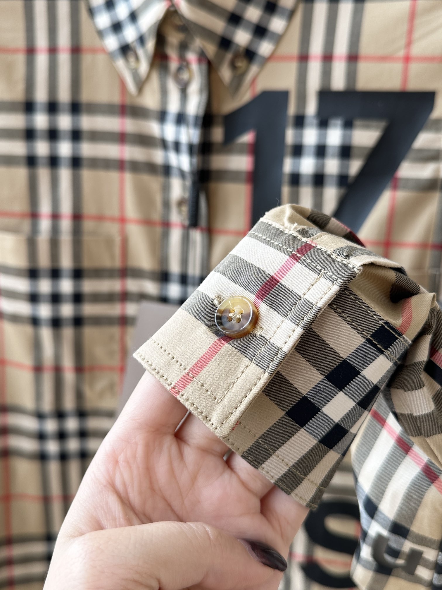 バーバリー キッズ シャツスーパーコピー ビジネスシャツ 格子模様 シンプル ファッション 柔らかい HOT品質保証 ブラウン_6