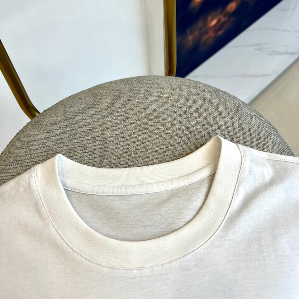 HOT 2024夏の定番 モンクレールtシャツ激安通販 純綿 トップス 春夏 メンズ服 ロゴ刺繡 柔らかい シンプル ホワイト_3