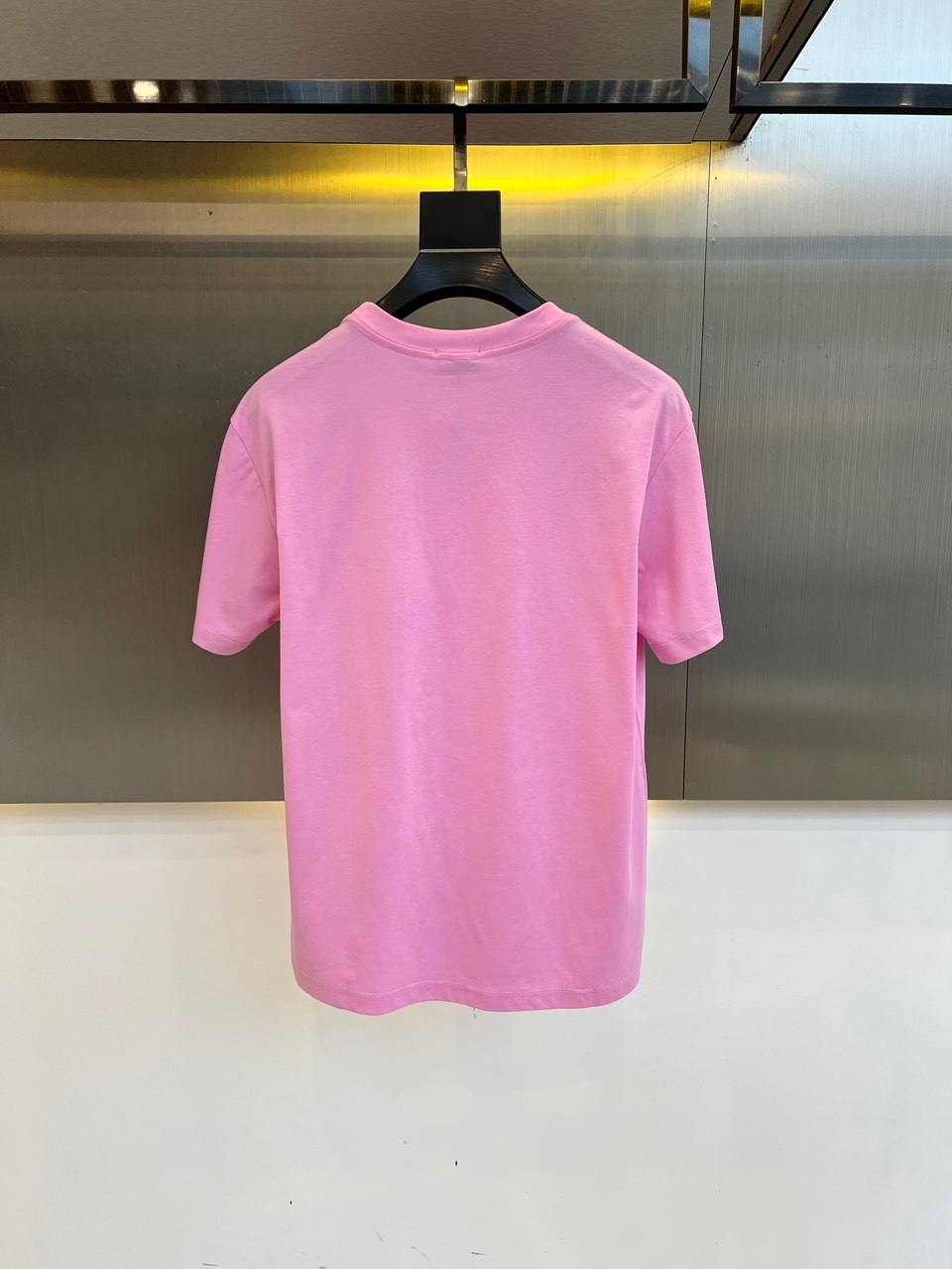 人気定番可愛い モンクレールtシャツ値段コピー 純綿 トップス 春夏 メンズ ロゴ刺繡 シンプル ピンク_2
