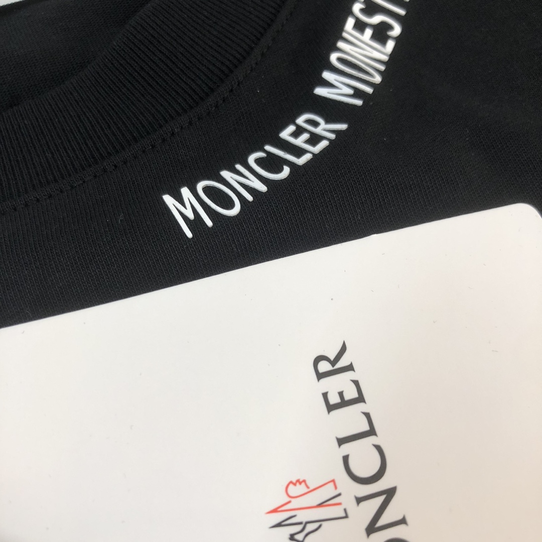 HOT 2024夏の定番 モンクレールtシャツコーデコピー 純綿 トップス シンプル 半袖 通気性いい 柔らかい ブラック_5