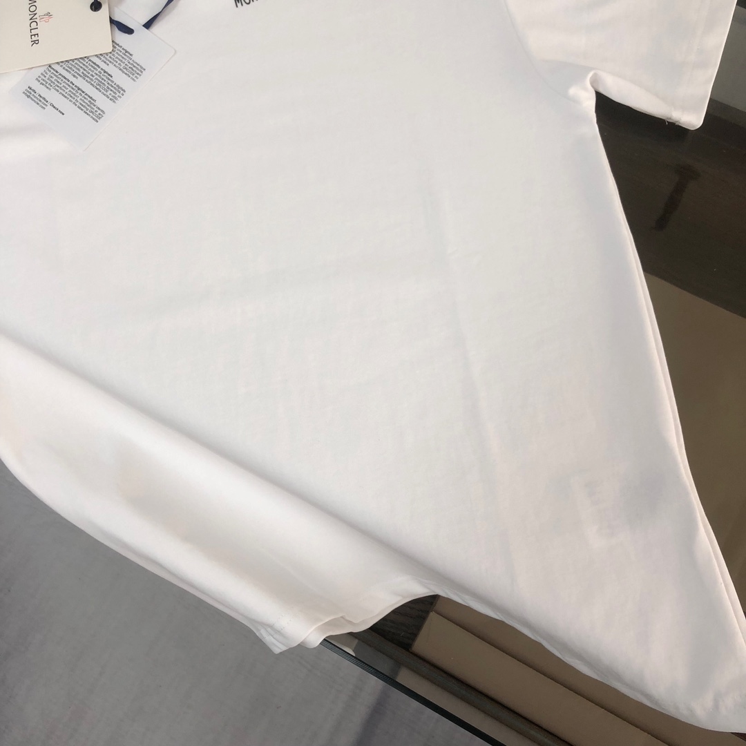 HOT 2024夏の定番 モンクレールtシャツ キッズスーパーコピー 純綿 トップス シンプル 半袖 通気性いい 柔らかい ホワイト_5
