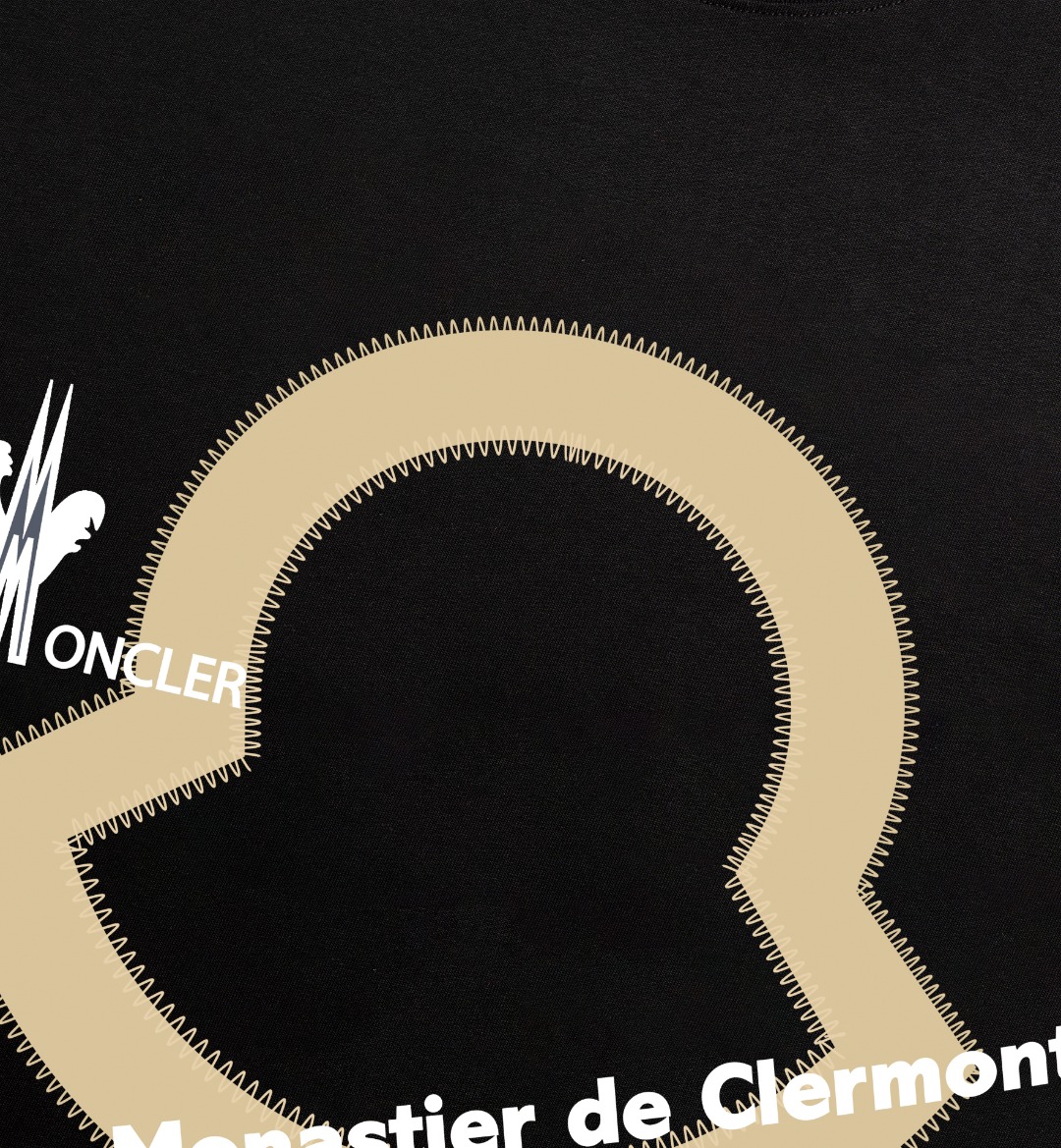 春夏人気セール安い モンクレールのtシャツ偽物 純綿 トップス シンプル 半袖 男女兼用 ファッション ブラック_4