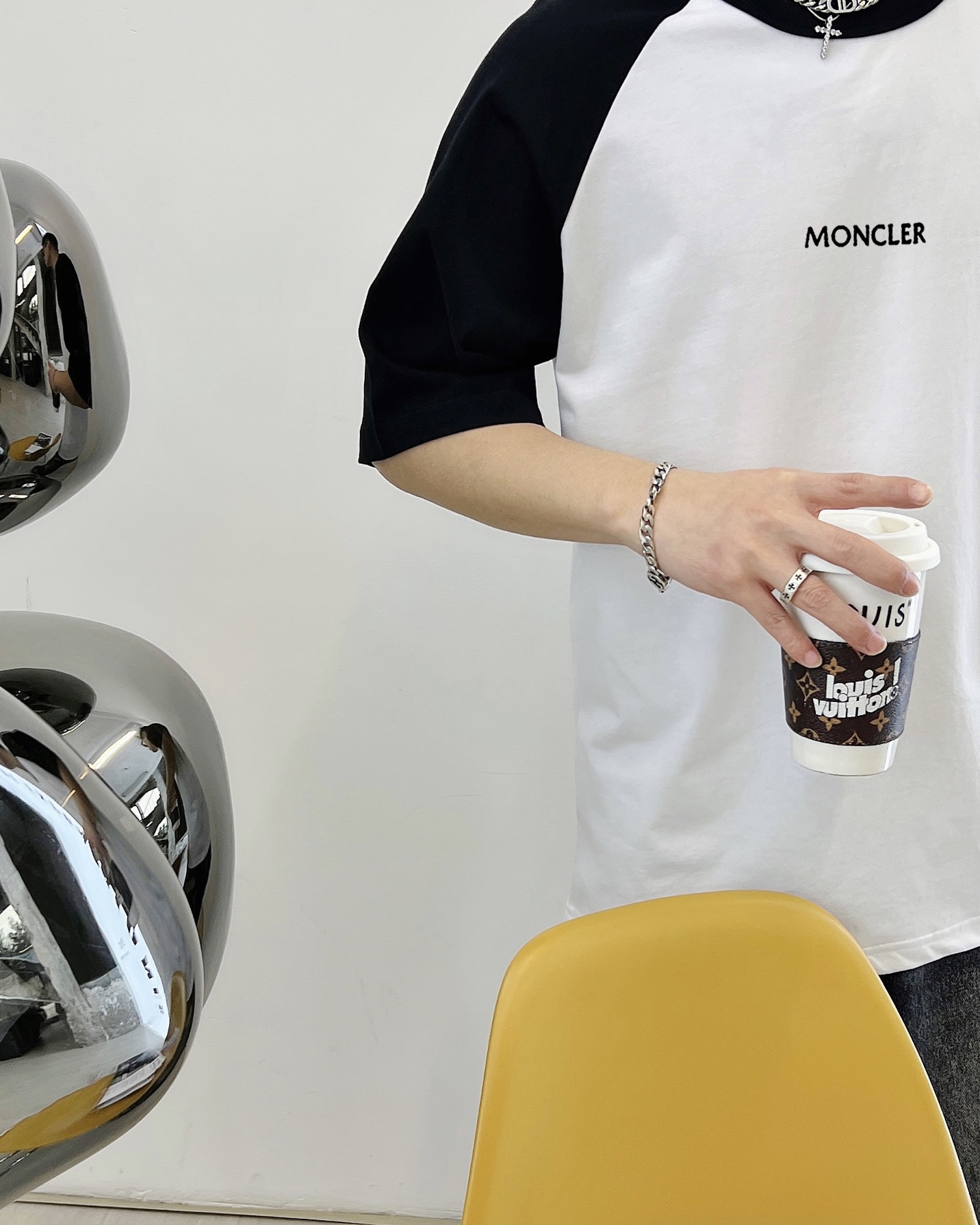 春夏人気定番安い モンクレールイメージコピー 純綿 トップス シンプル 半袖 ゆったり 男女兼用 カップル プリント ホワイト_7