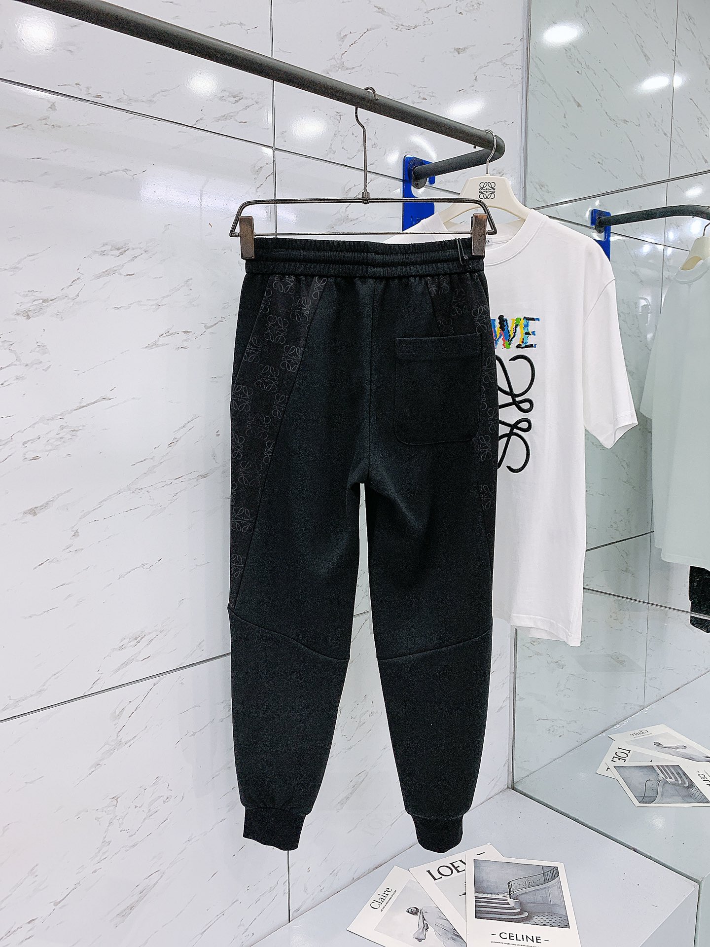 ロエベ ボトムスＮ級品 純綿 カジュアルズボン 運動パンツ ランニング 柔らかい 人気 ゆったり ブラック_2