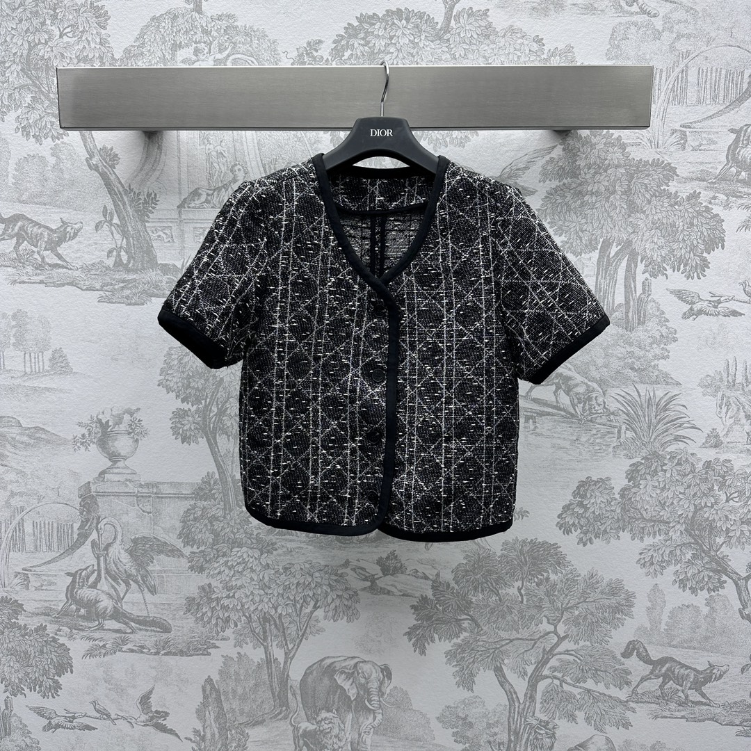 ディオール tシャツコピー シンプル セット 通気性いい 軽量 夏服 セーター ニット 大人気 カジュアル ブラック_2